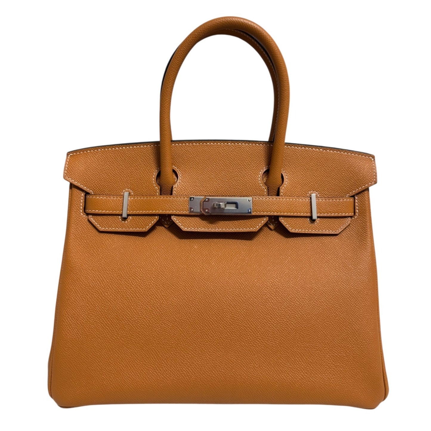 Hermes Birkin 30 Toffee Tan Camel Epsom Leather Palladium Hardware