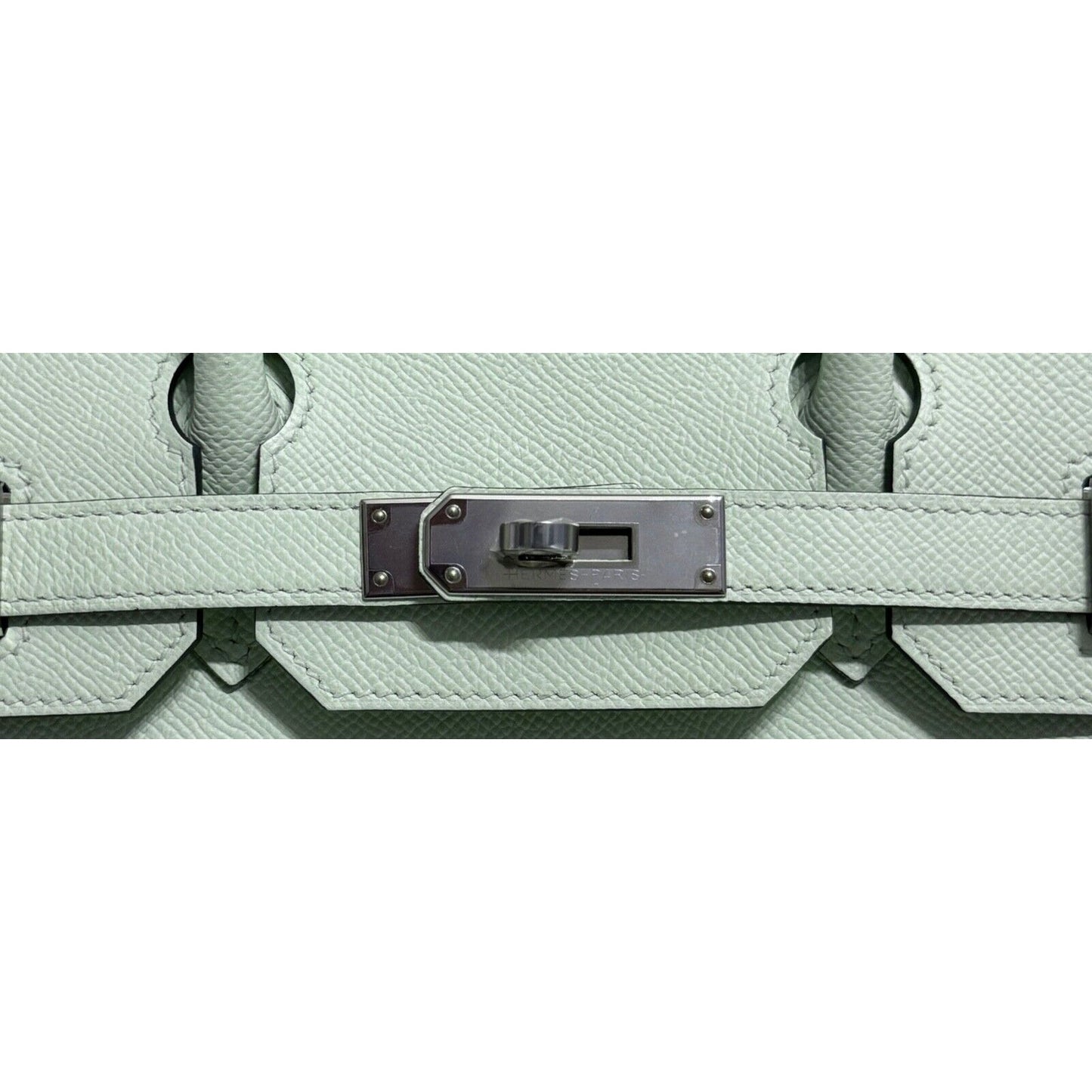 Hermes Birkin 30 Sellier Vert Fizz Green Epsom Leather Palladium Hardware NEW