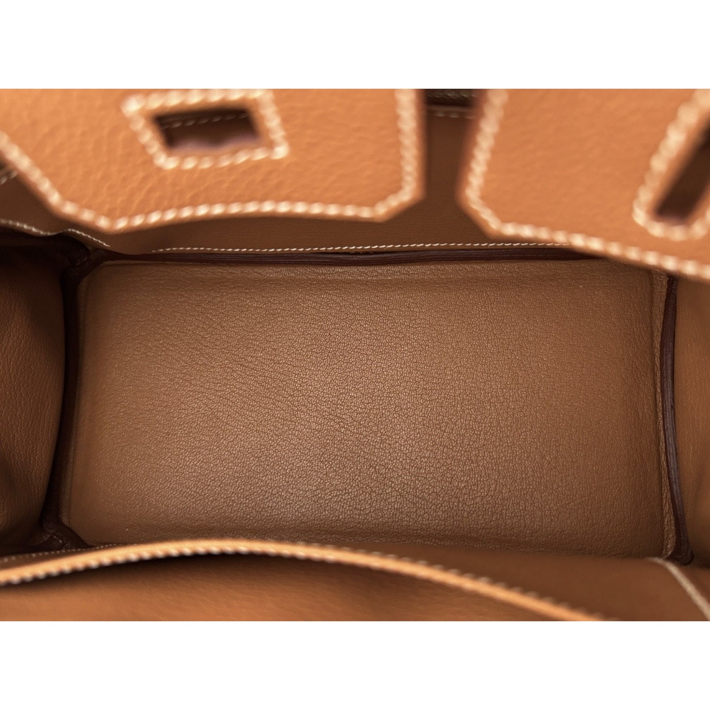 Hermes Birkin 25 Gold Tan Togo Leather Palladium Hardware Handbag