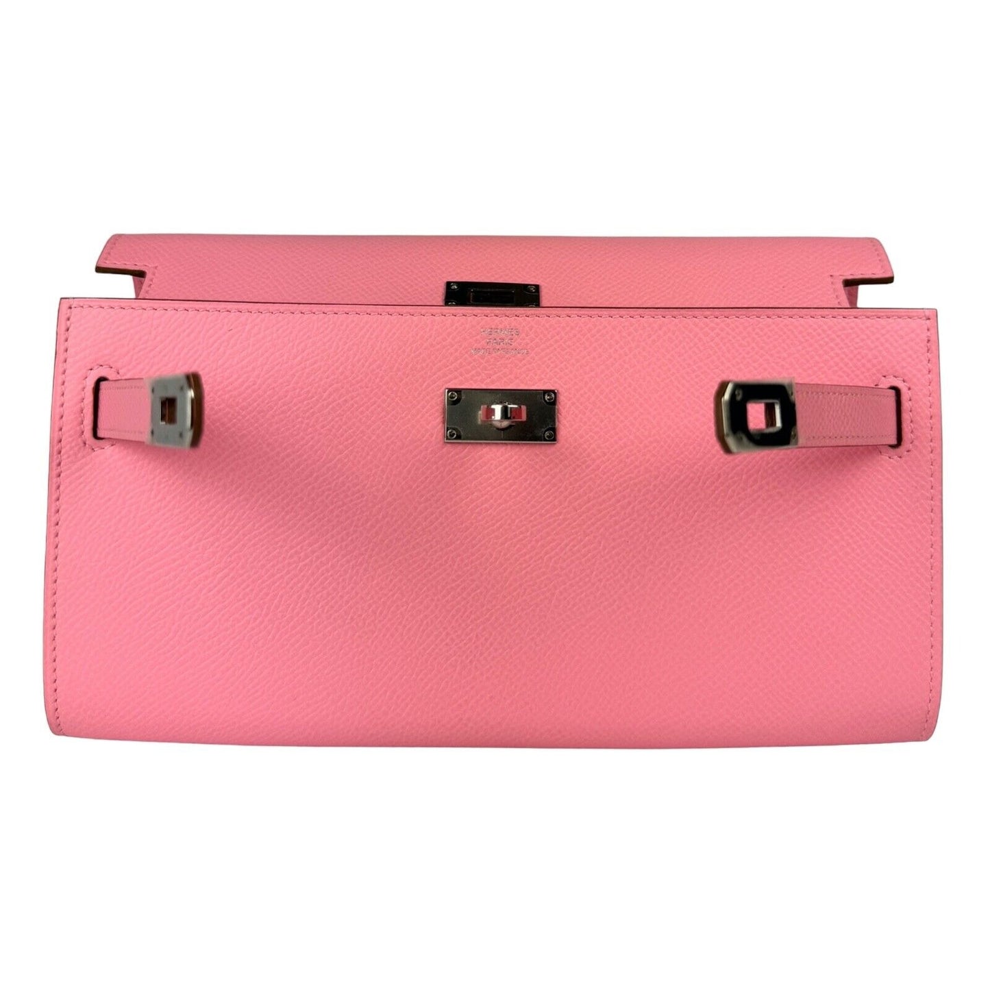 Hermes Kelly To Go Rose Confetti Pink Wallet Epsom Leather Palladium Hardware