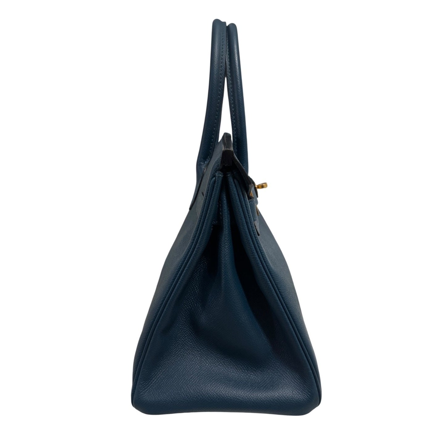 Hermes Birkin 30 Blue Colvert Epsom Leather Gold Hardware