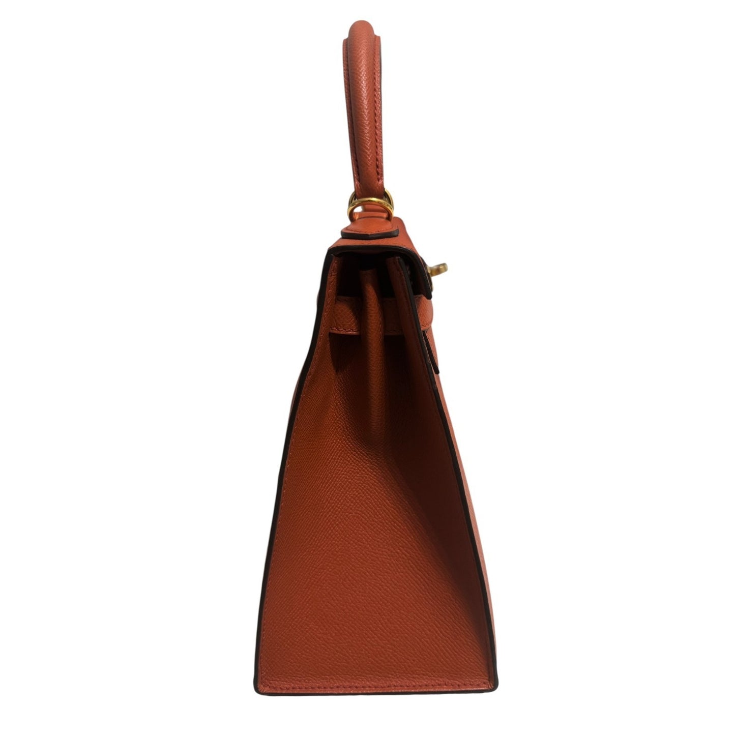 Hermes Kelly 28 Sellier Terre Battue Orange Epsom Leather Gold Hardware