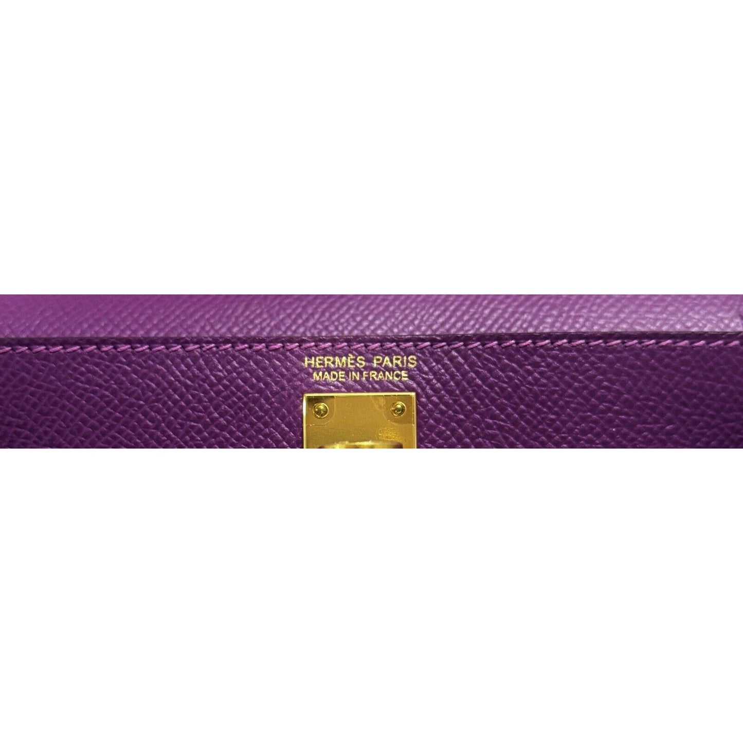 Hermes Kelly Mini 20 Anemone Purple Epsom Leather Gold Hardware