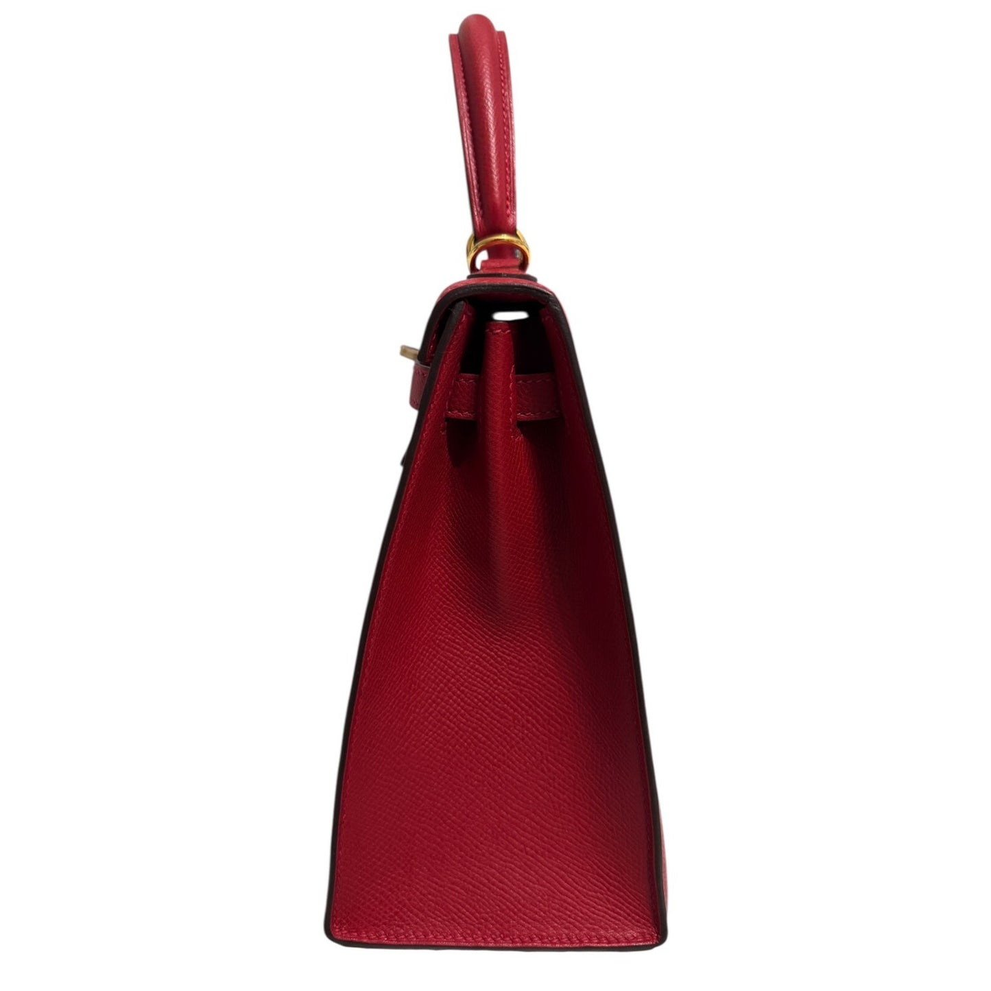 Hermes Kelly 25 Sellier Rouge Casaque Red Epsom Leather Gold Hardware