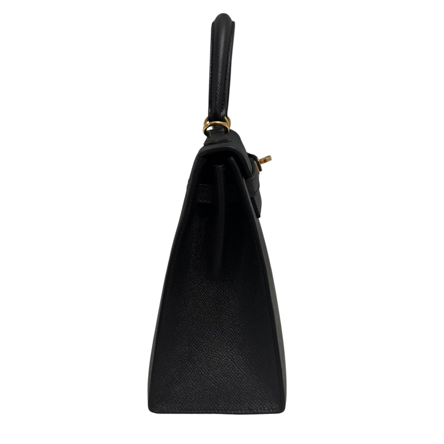 Hermes Kelly 25 Sellier Black Noir Epsom Leather Gold Hardware