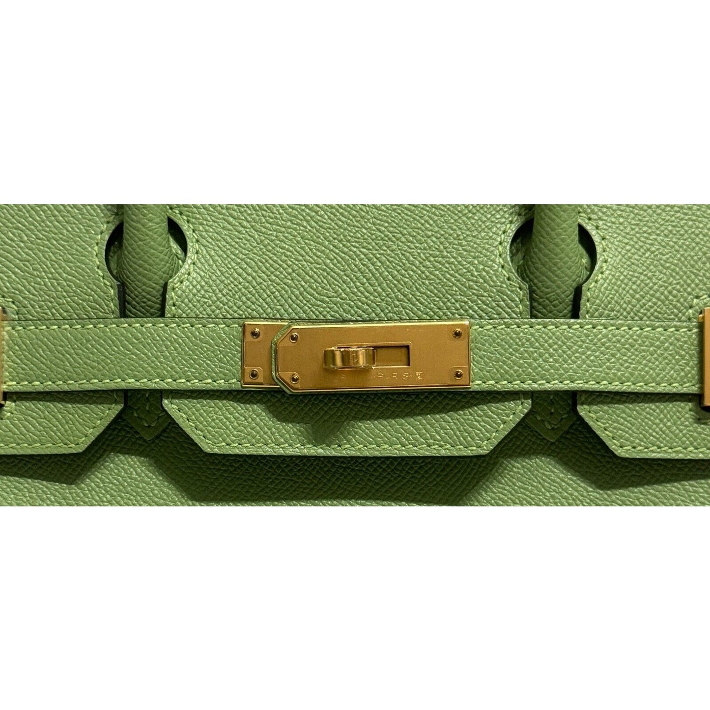 Hermes Birkin 30 Vert Criquet Green Epsom Leather Gold Hardware Handbag