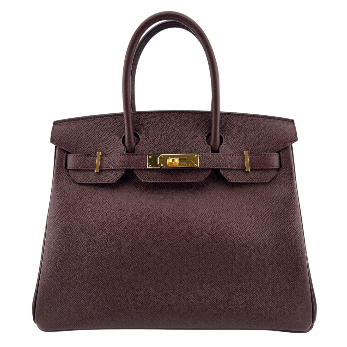 Hermes Birkin 30 Bourdeaux Red Epsom Leather Gold Hardware