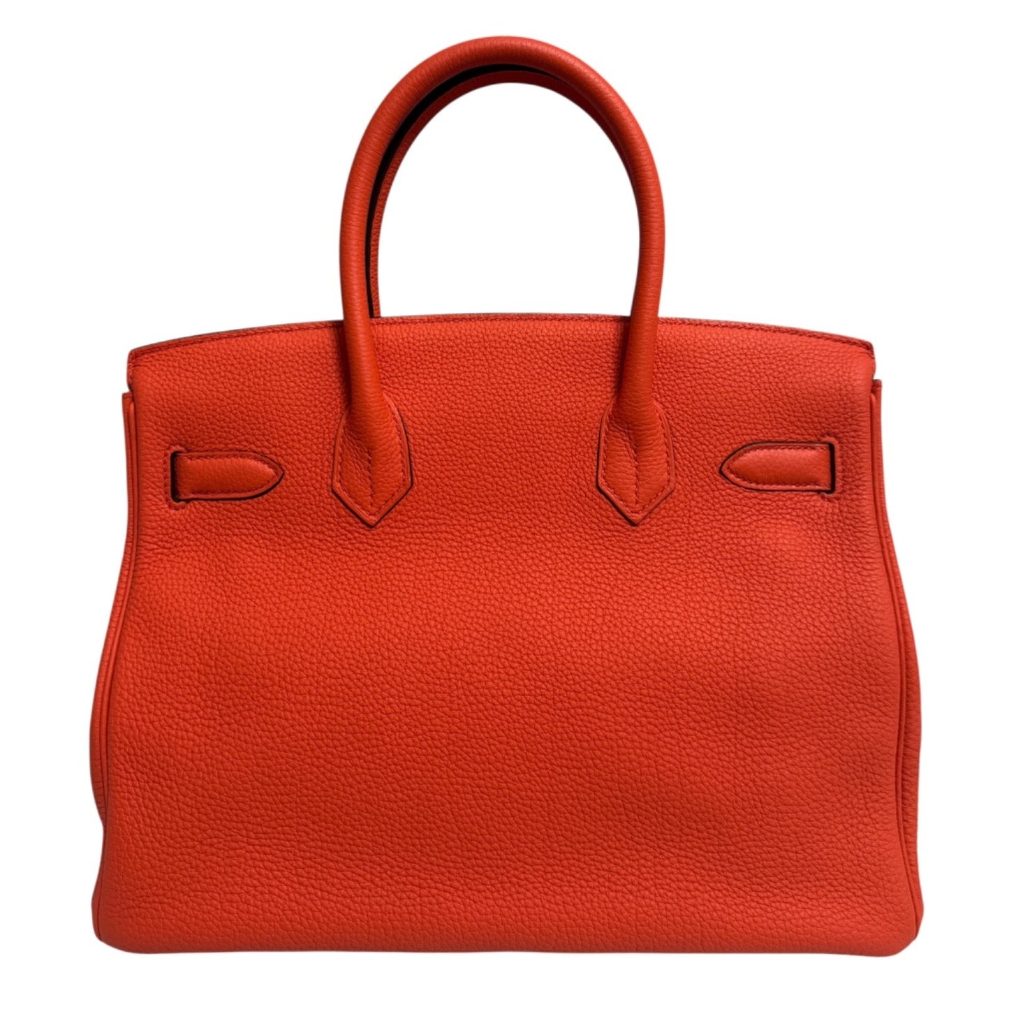 Hermes Birkin 30 Feu Orange Leather Gold Hardware RARE