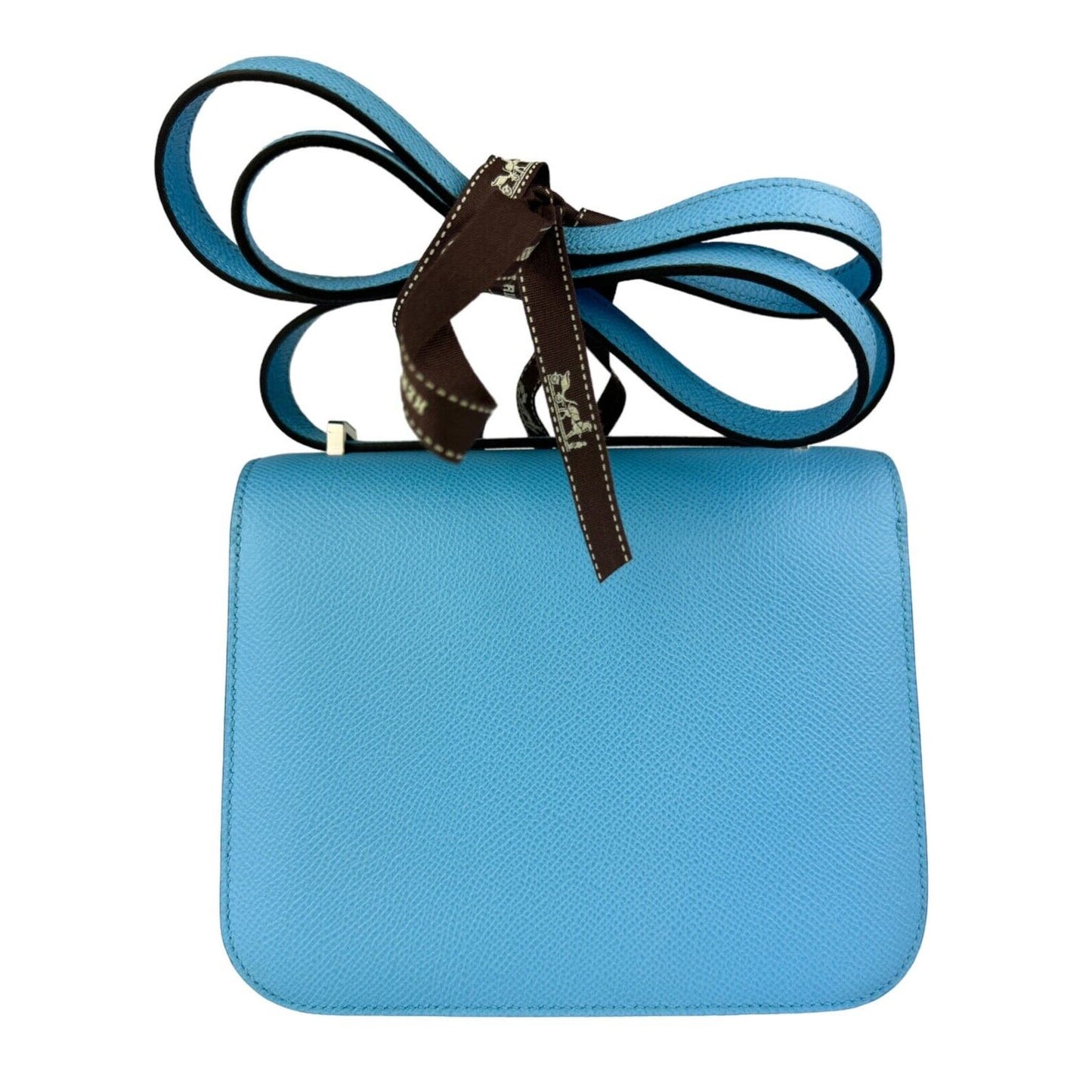 HERMES Constance 18 Mini Blue Celeste Epsom Leather Palladium Hardware 2022