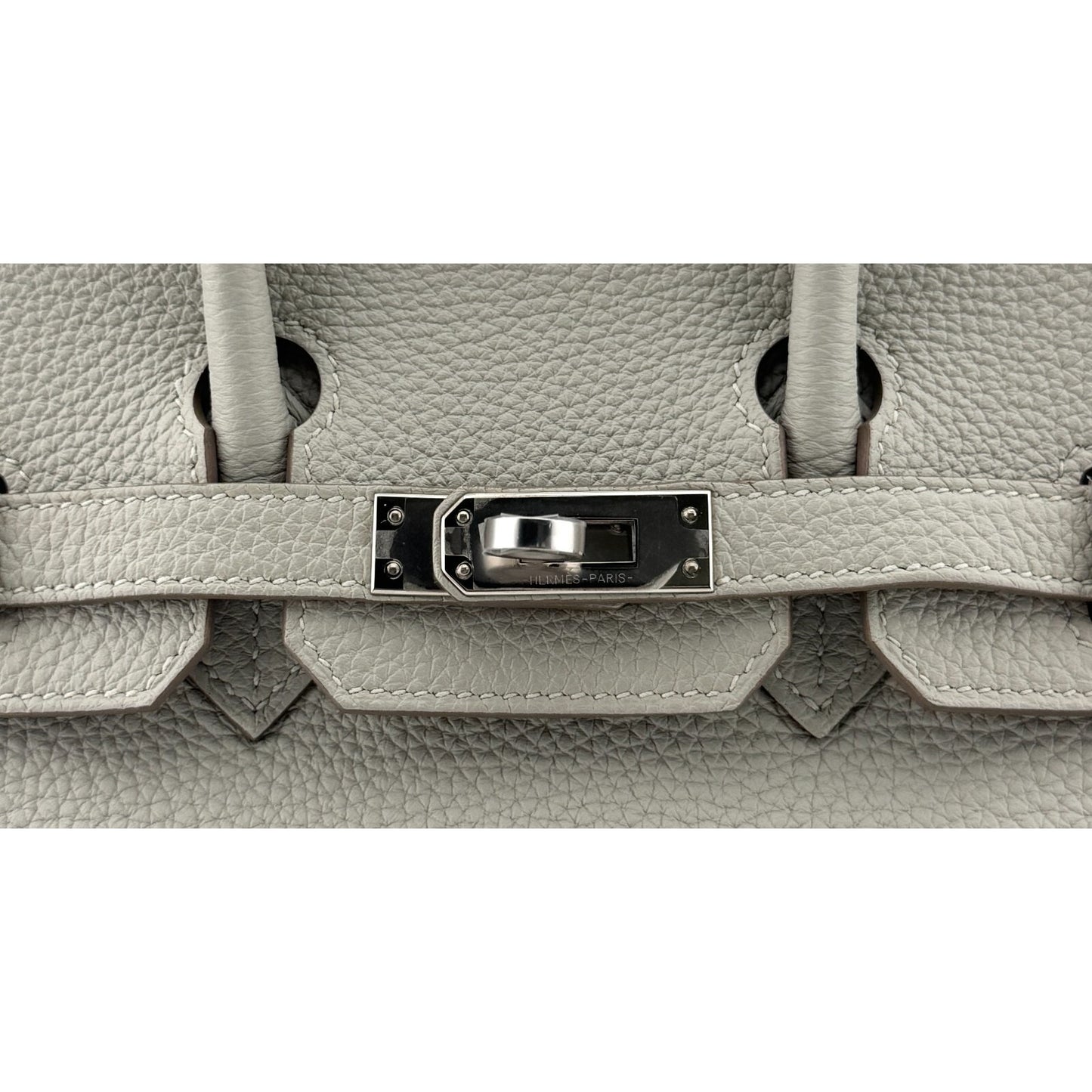 Hermes Birkin 25 Gris Perle Pearl Gray Togo Leather Palladium Hardware Handbag