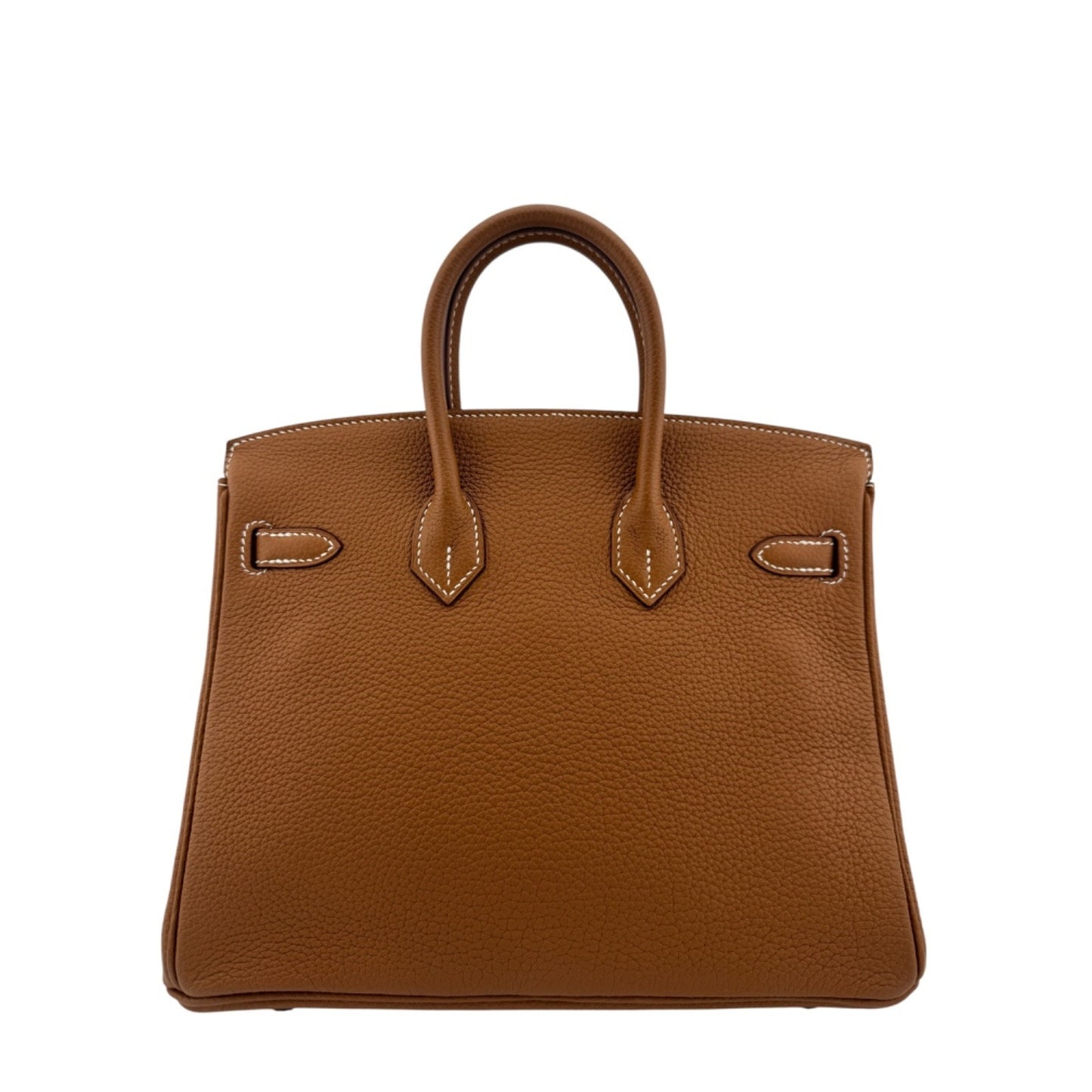 Hermes Birkin 25 Gold Tan Togo Leather Palladium Hardware Handbag