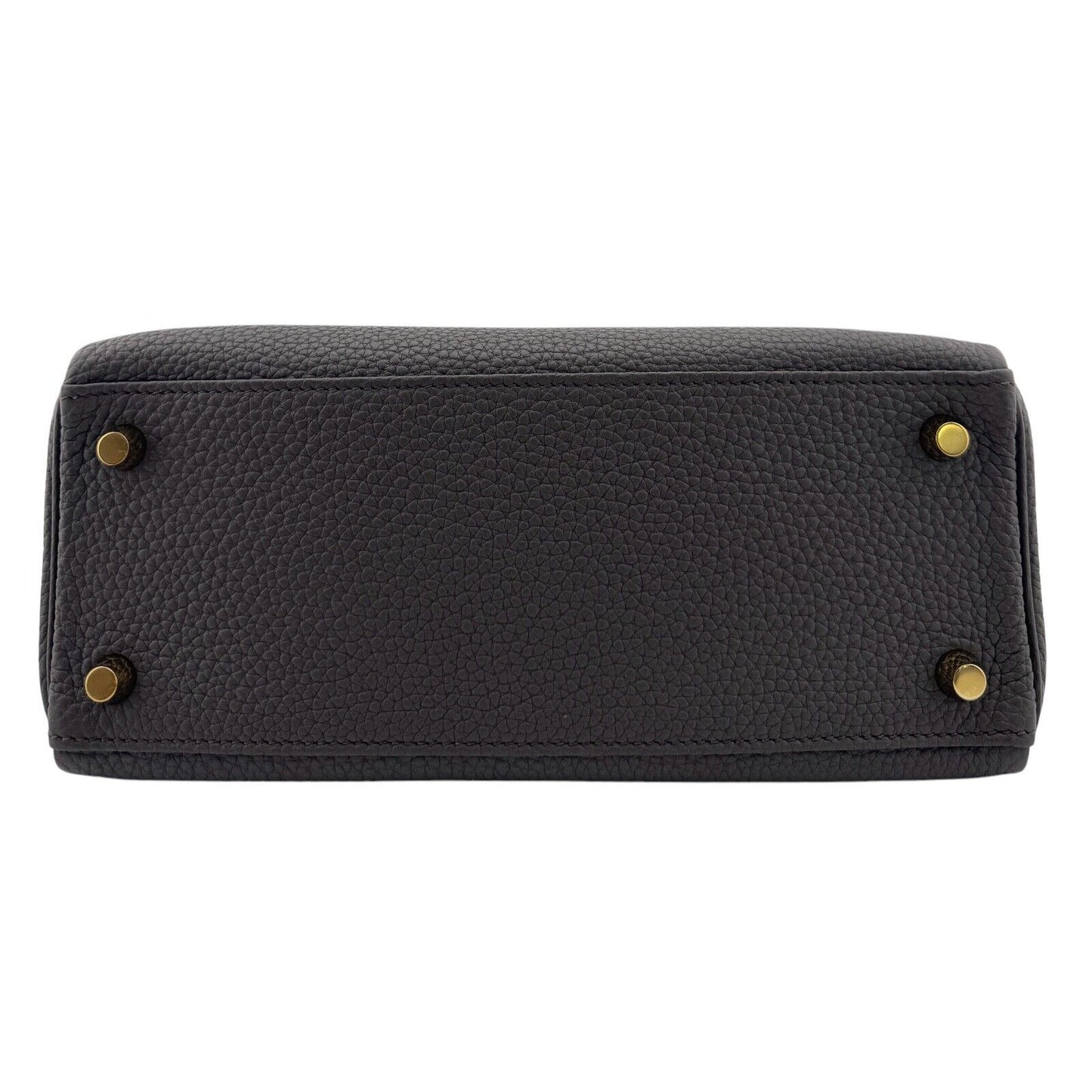 Hermes Kelly 25 Etain Gris Gray Grey Togo Leather Gold Hardware