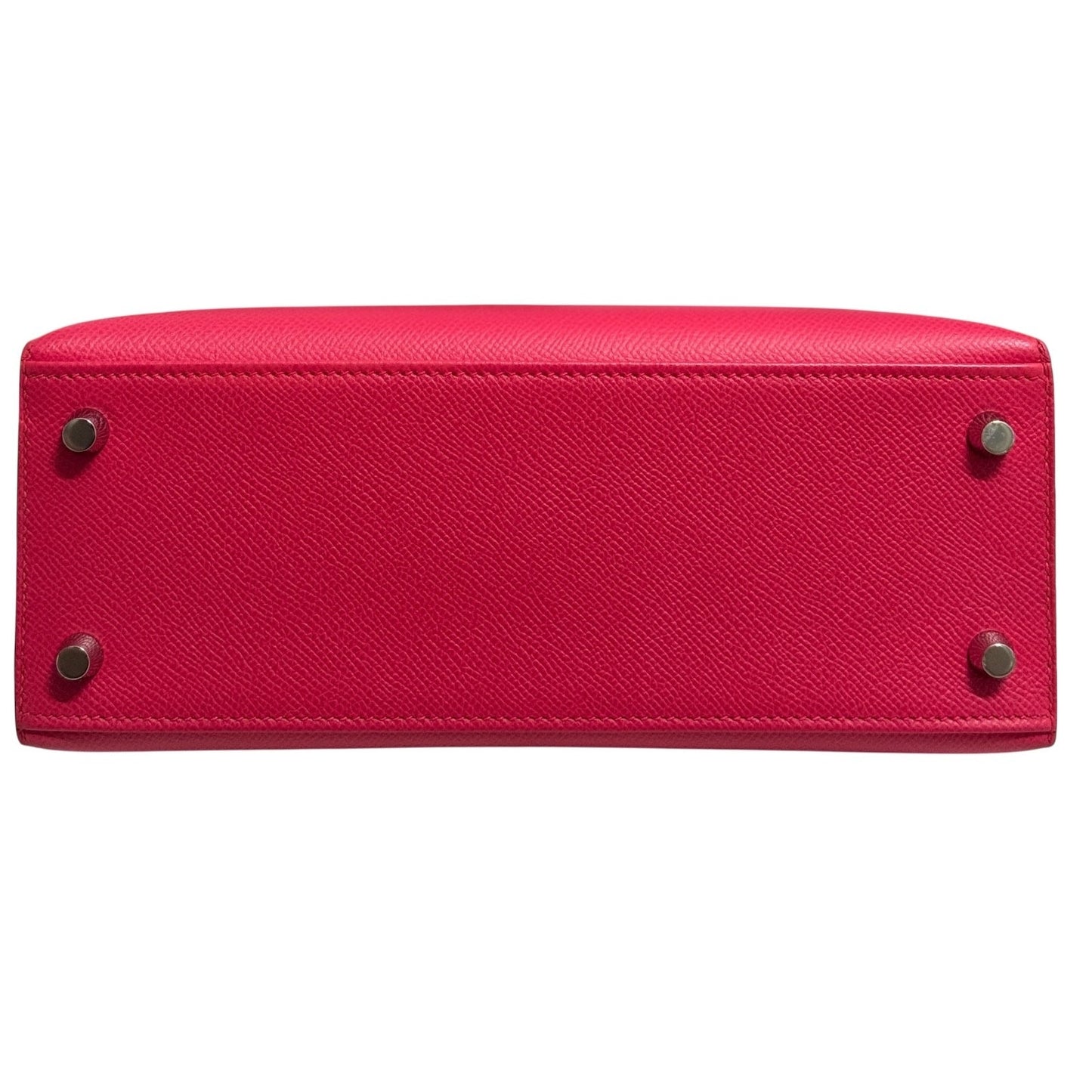Hermes Kelly 25 Sellier Rose Extreme Pink Epsom Leather Palladium RARE