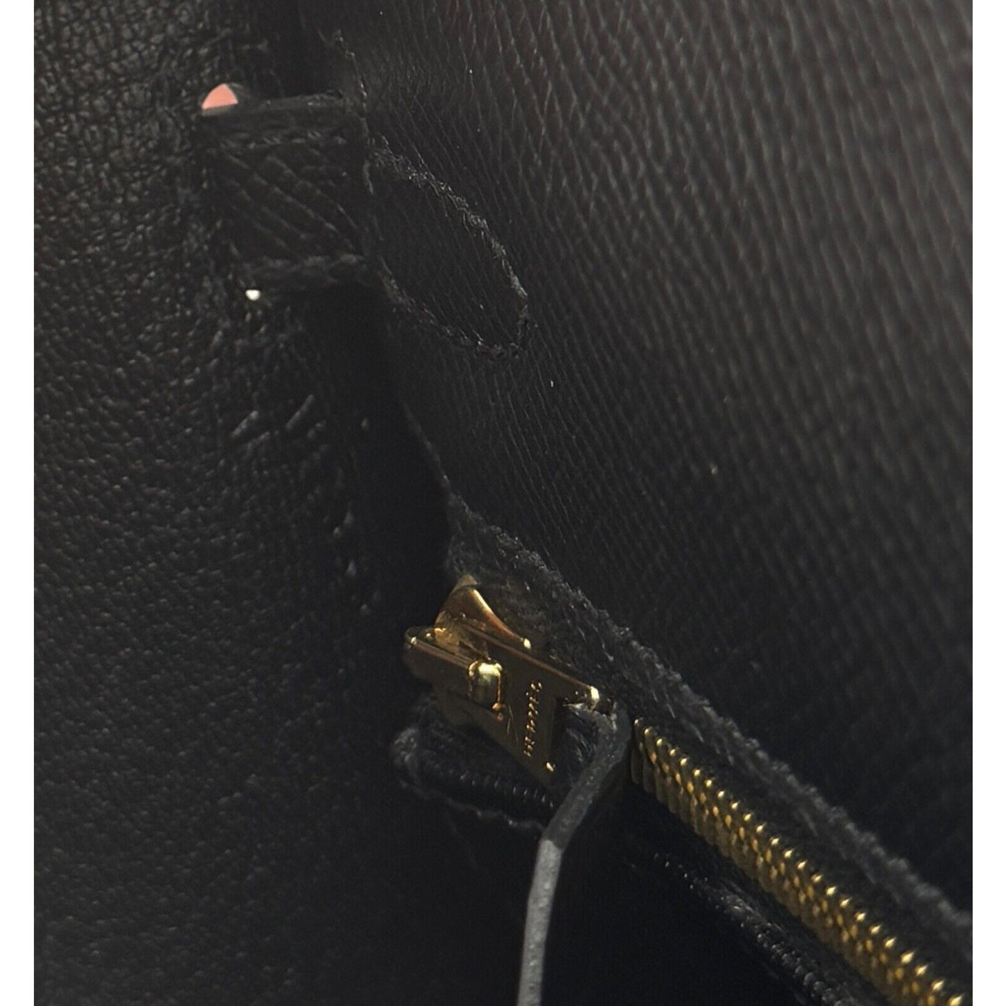Hermes Kelly 25 Sellier Special Order Black Noir Epsom Gold Hardware
