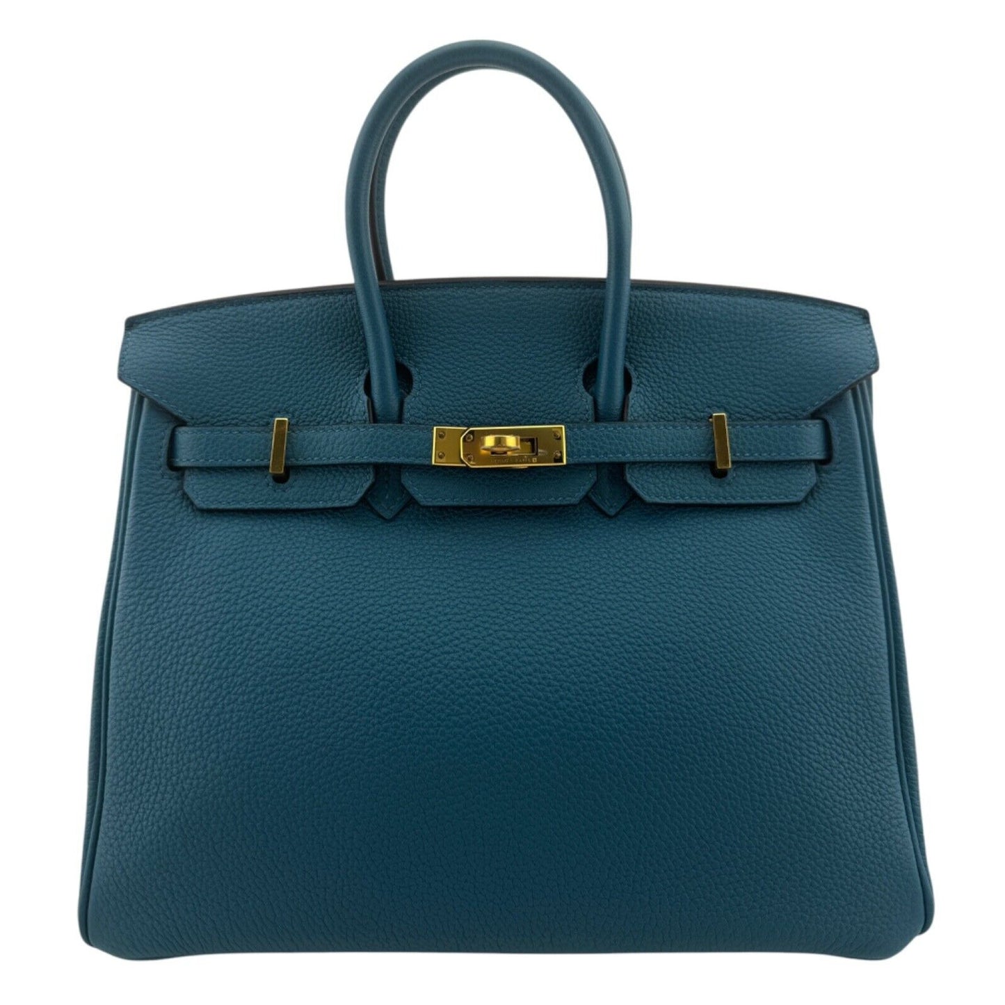 Hermes Birkin 25 Blue Colvert Togo Leather Gold Hardware