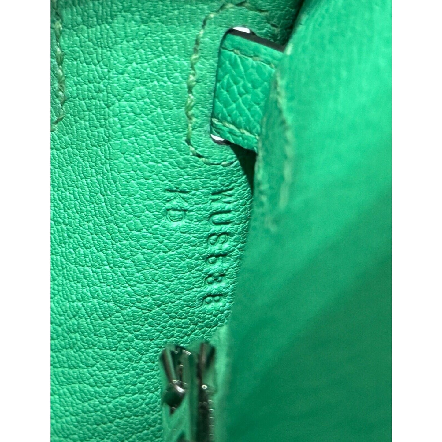 Hermes Kelly 25 Sellier Vert Comics Green Epsom Leather Palladium Hardware