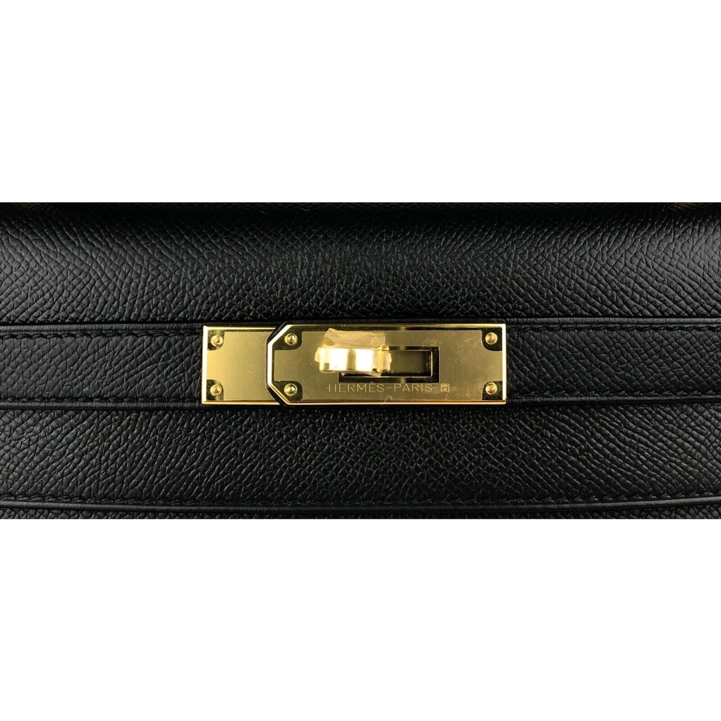 Hermes Kelly 28 Sellier Black Noir Epsom Leather Gold Hardware Bag Handbag