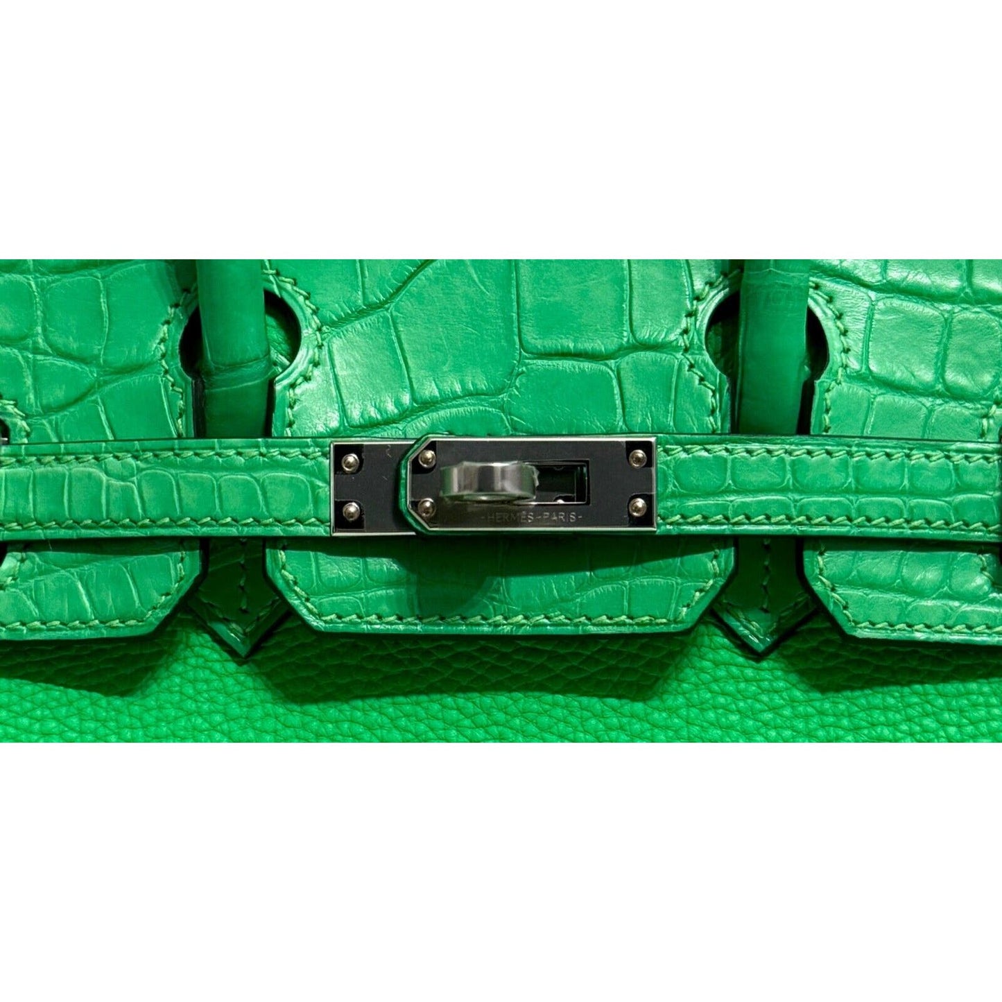Hermes Birkin 25 Touch Vert Comics Green Togo and Alligator Palladium HWR 2023