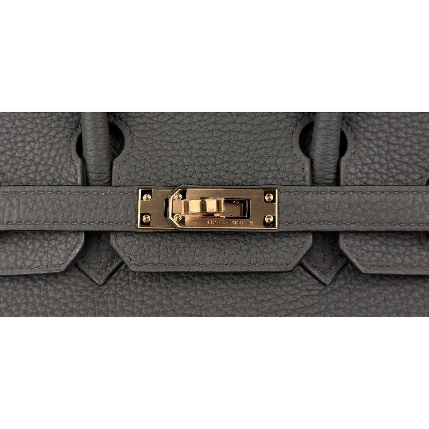 Hermes Birkin 25 Etain Gray Grey Togo Leather Rose Gold Hardware