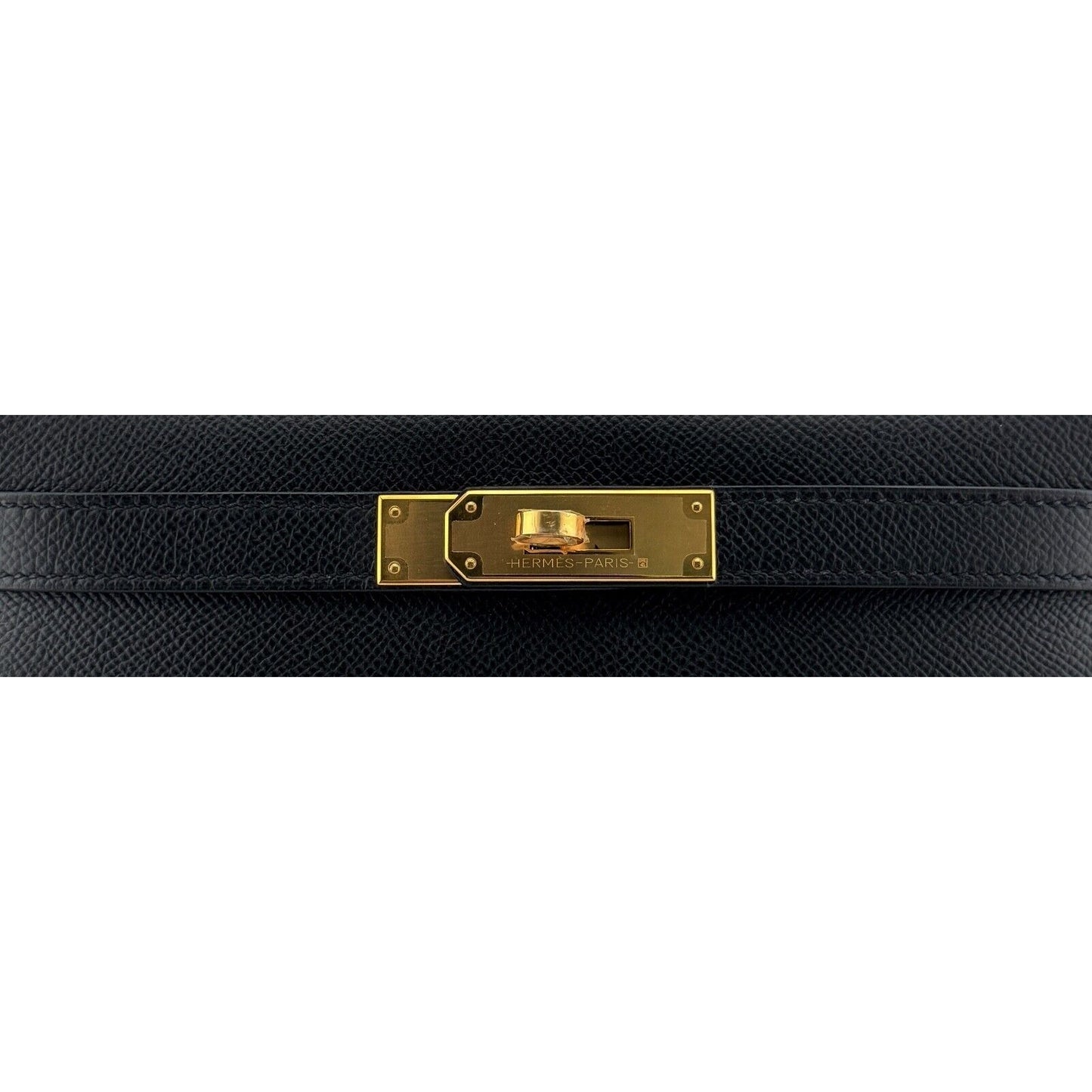 Hermes Kelly 28 Sellier Black Noir Epsom Leather Gold Hardware