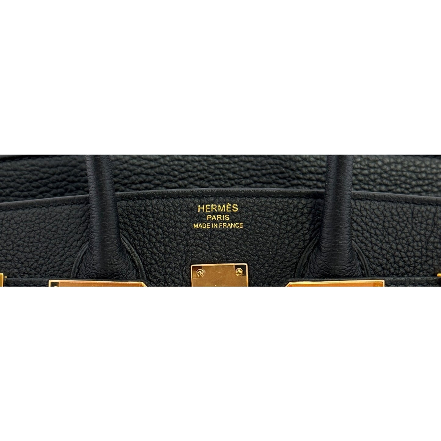 Hermes Birkin 25 Black Noir Togo Leather Rose Gold Hardware Handbag