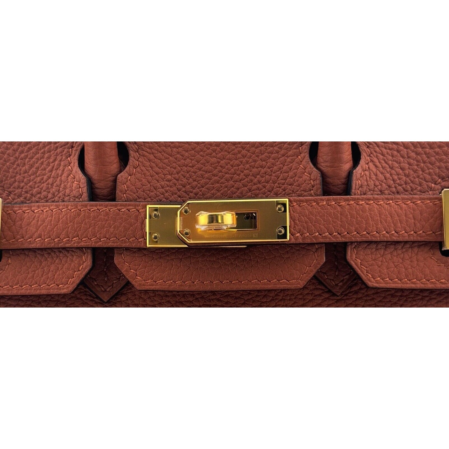 Hermes Birkin 25 Cuivre Orange Brown Togo Leather Gold Hardware