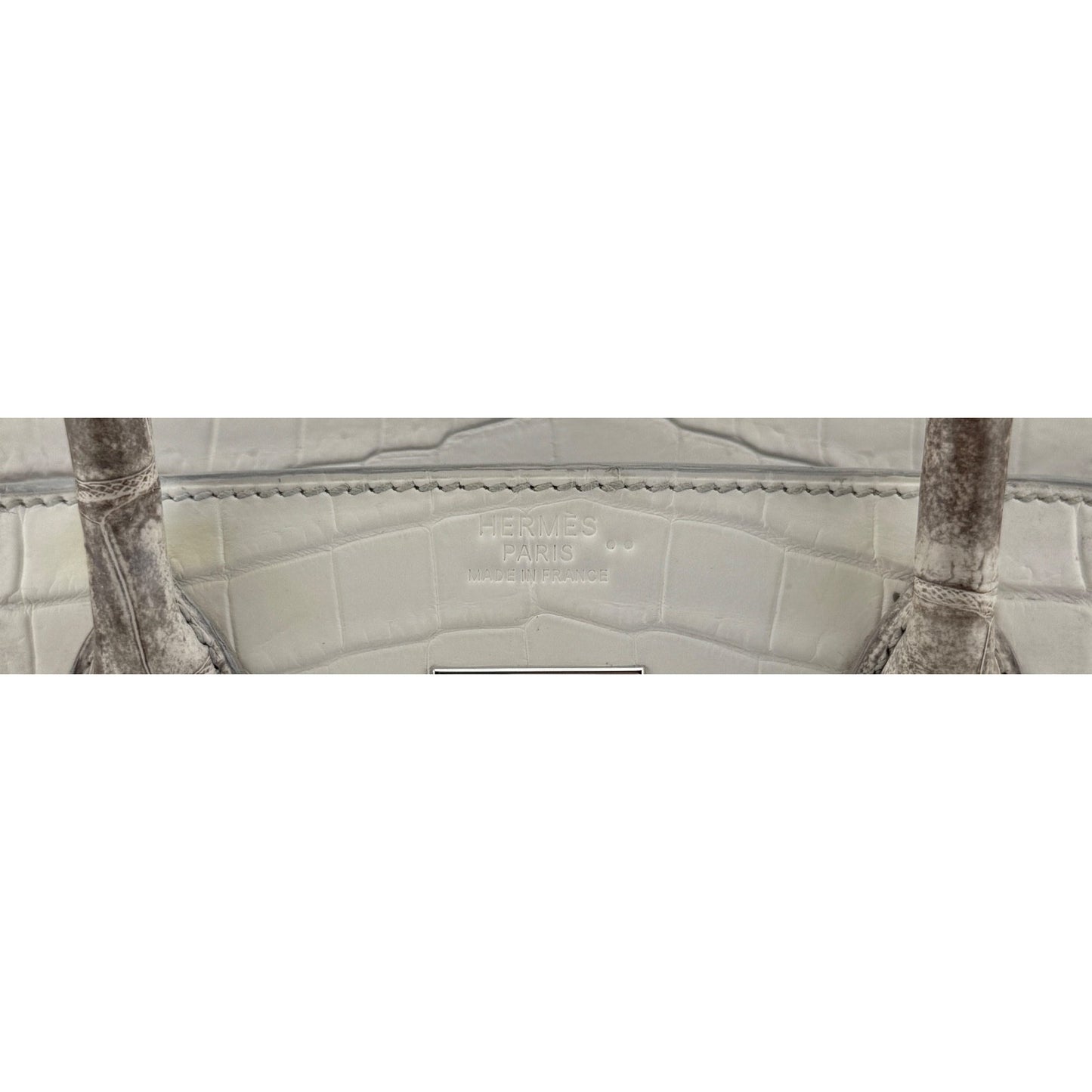 Hermes Birkin 30 White Himalayan Crocodile Matte Leather Palladium Hardware RARE