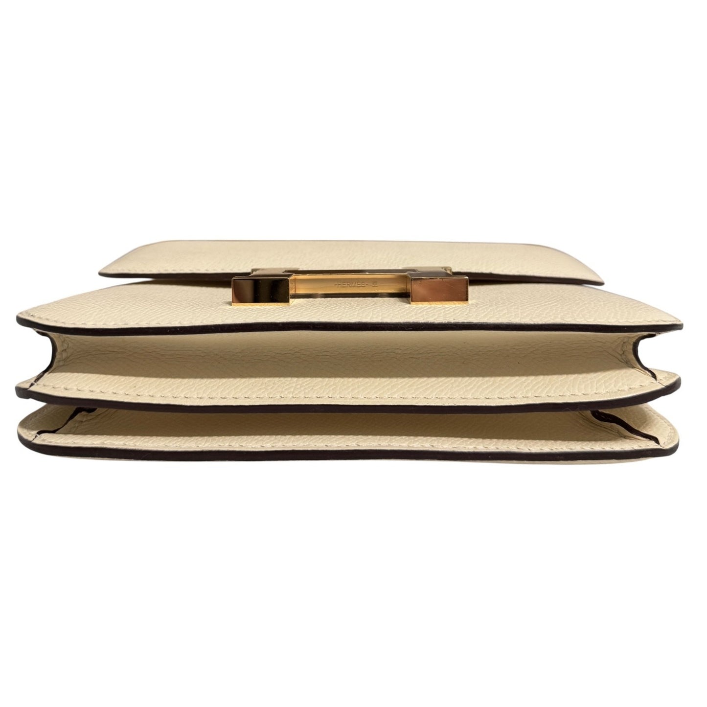 HERMES Constance 18 Mini Nata Beige Cream Epsom Leather Gold Hardware