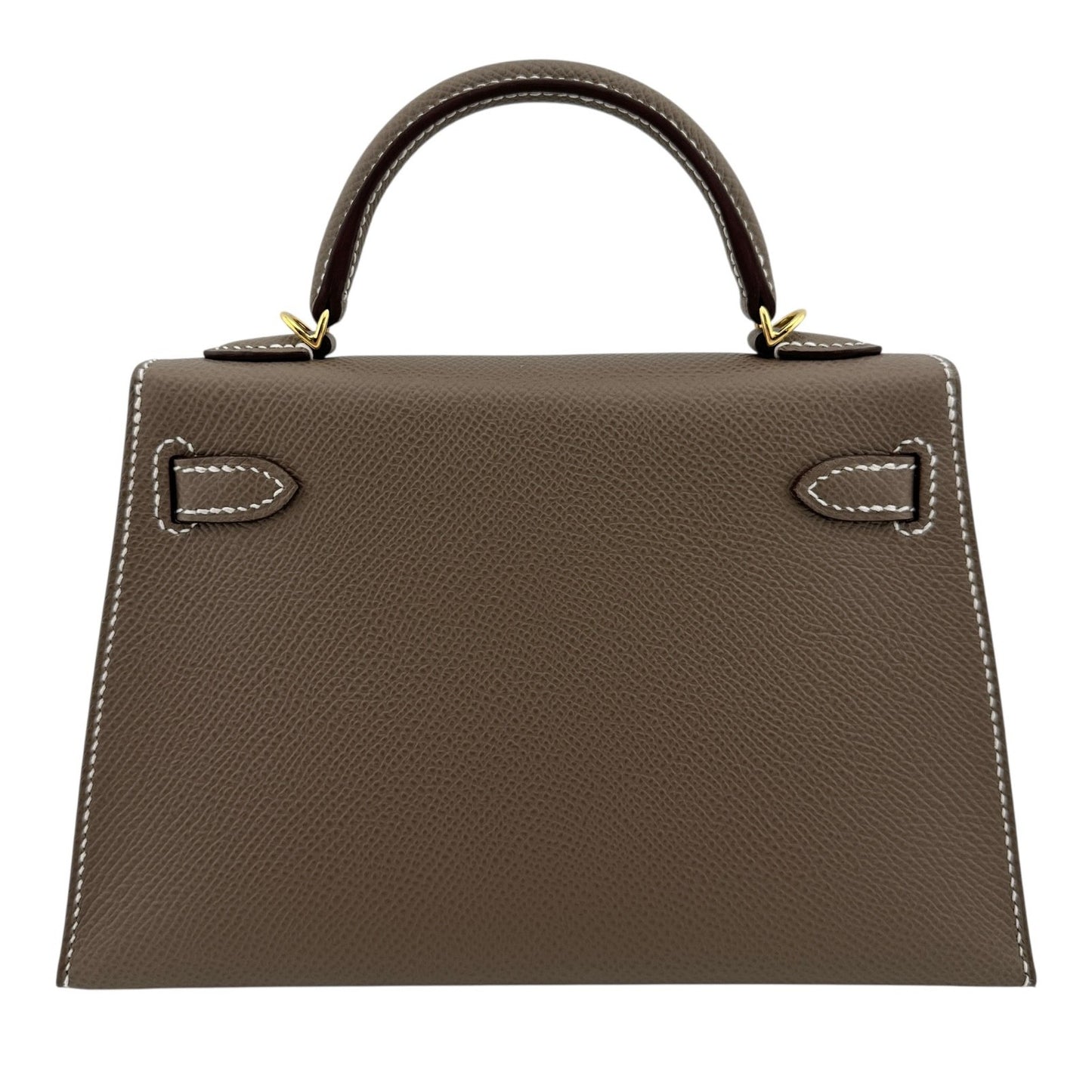 Hermes Kelly Mini 20 Etoupe Gray Epsom Leather Gold Hardware 2024