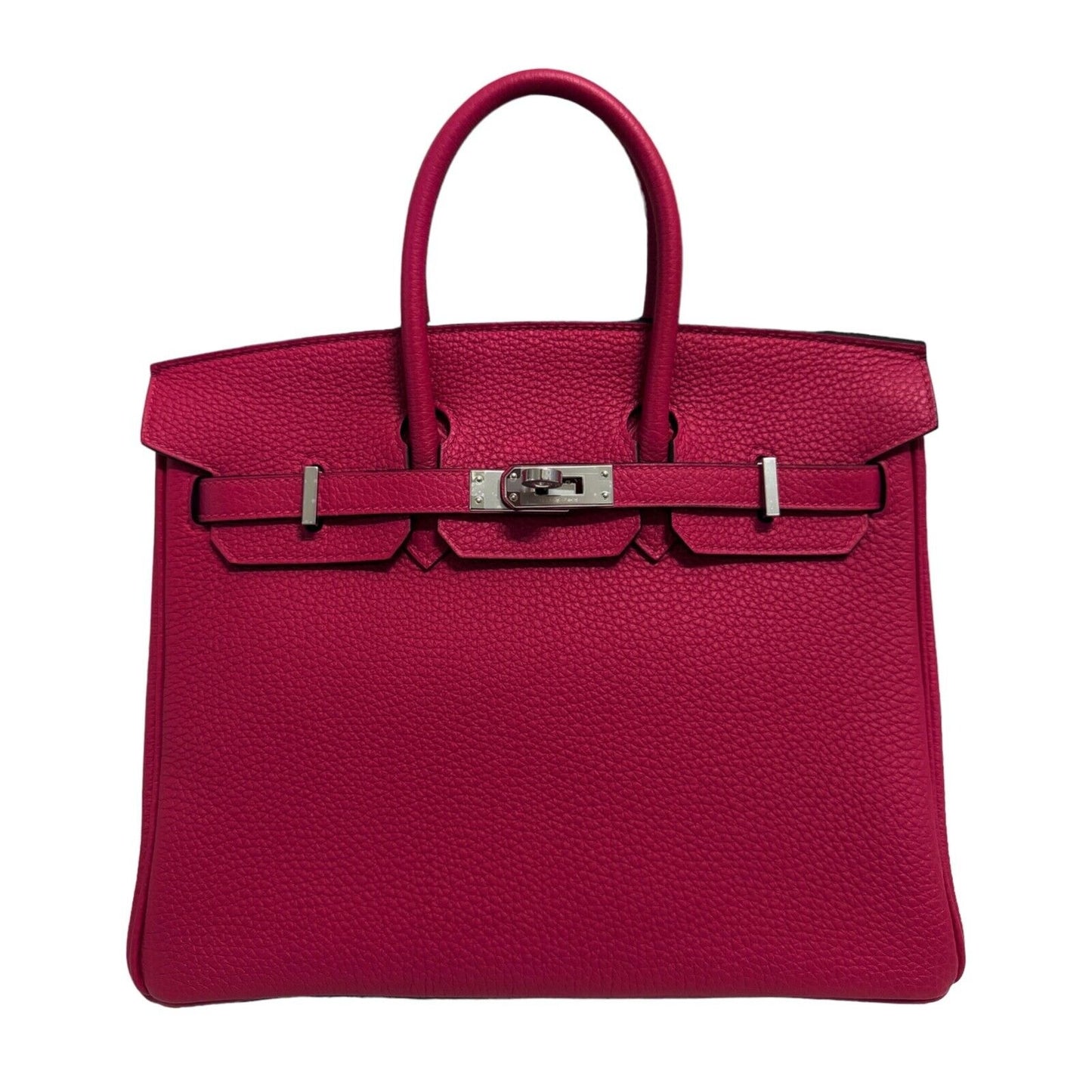 Hermes Birkin 25 Framboise Pink Red Togo Handbag Palladium Hardware 2022
