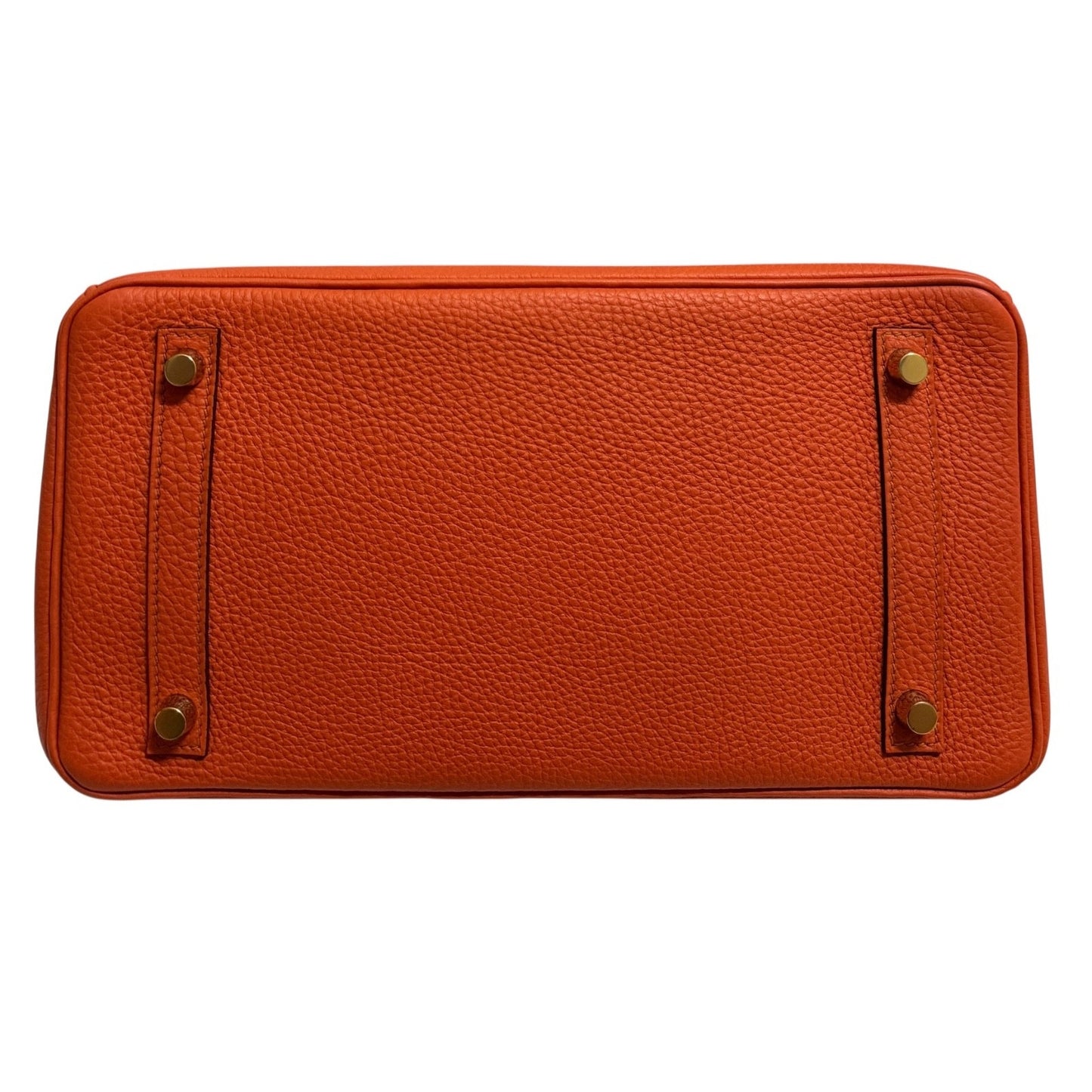 Hermes Birkin 30 Feu Orange Leather Gold Hardware RARE