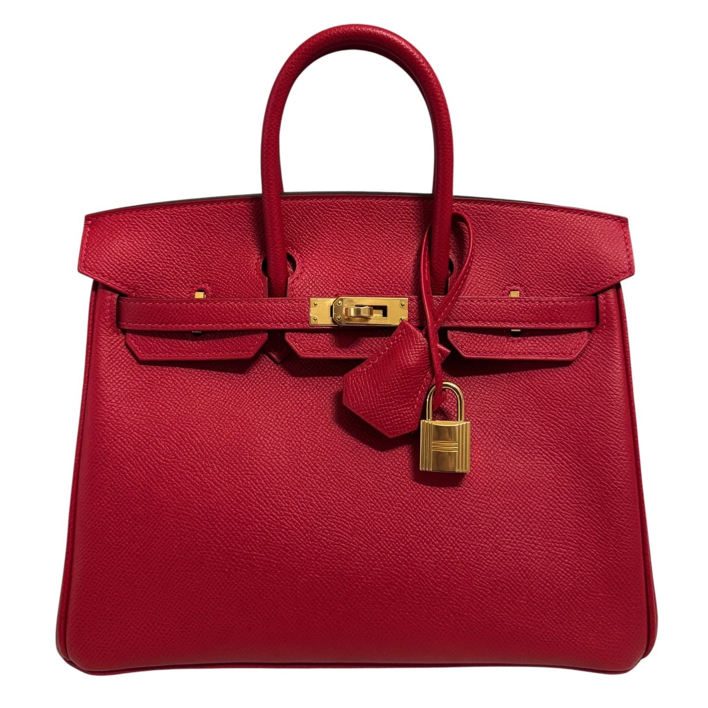 Hermes Birkin 25 Special Order Rouge Casaque Red Epsom Leather Gold Hardware
