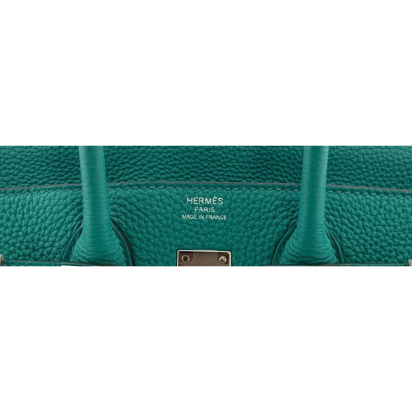 Hermes Birkin 25 Vert Verone Green Togo Leather Palladium Hardware Handbag RARE