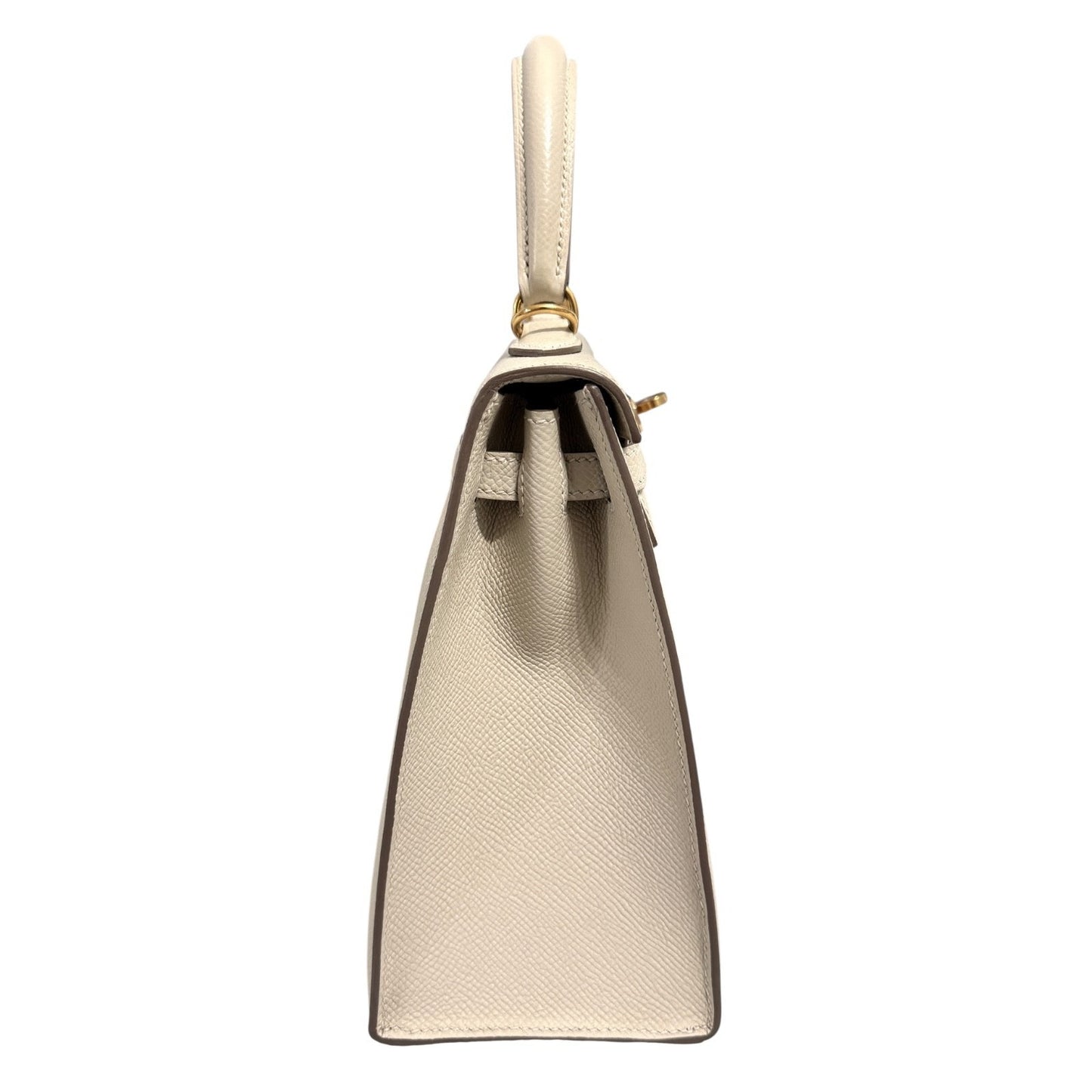 Hermes Kelly 25 Sellier Craie Cream Epsom Leather Gold Hardware
