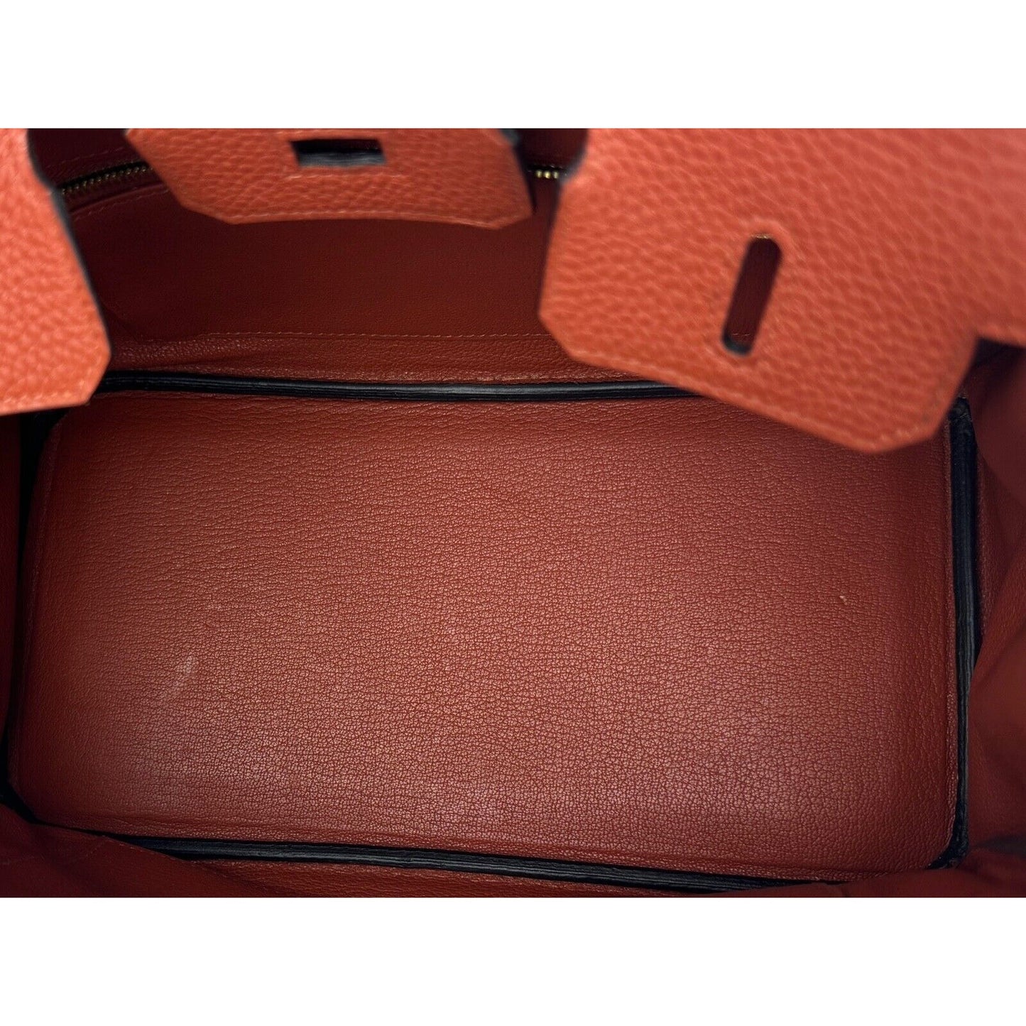 Hermes Birkin 25 Cuivre Burnt OrangeTogo Leather Handbag Bag Gold Hardware