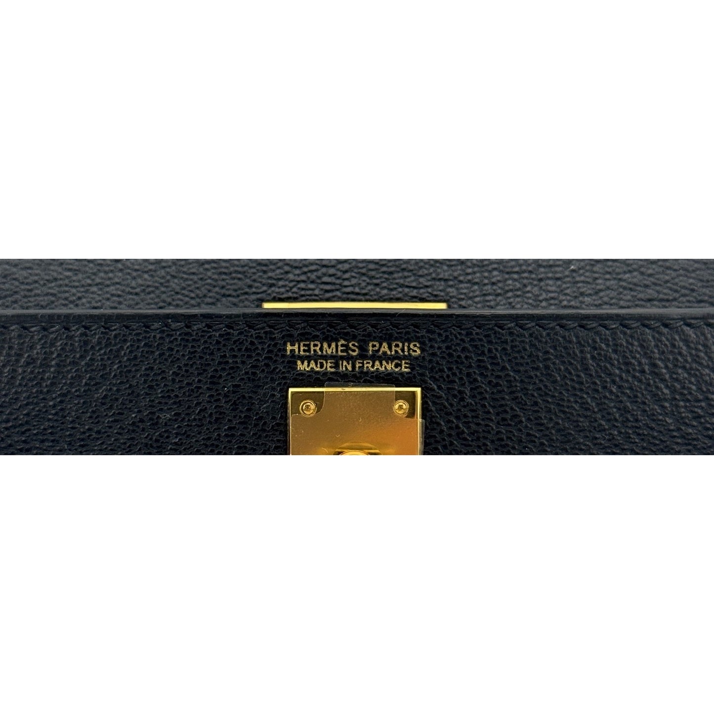 Hermes Kelly Mini 20 Black Noir Chèvre Leather Gold Hardware
