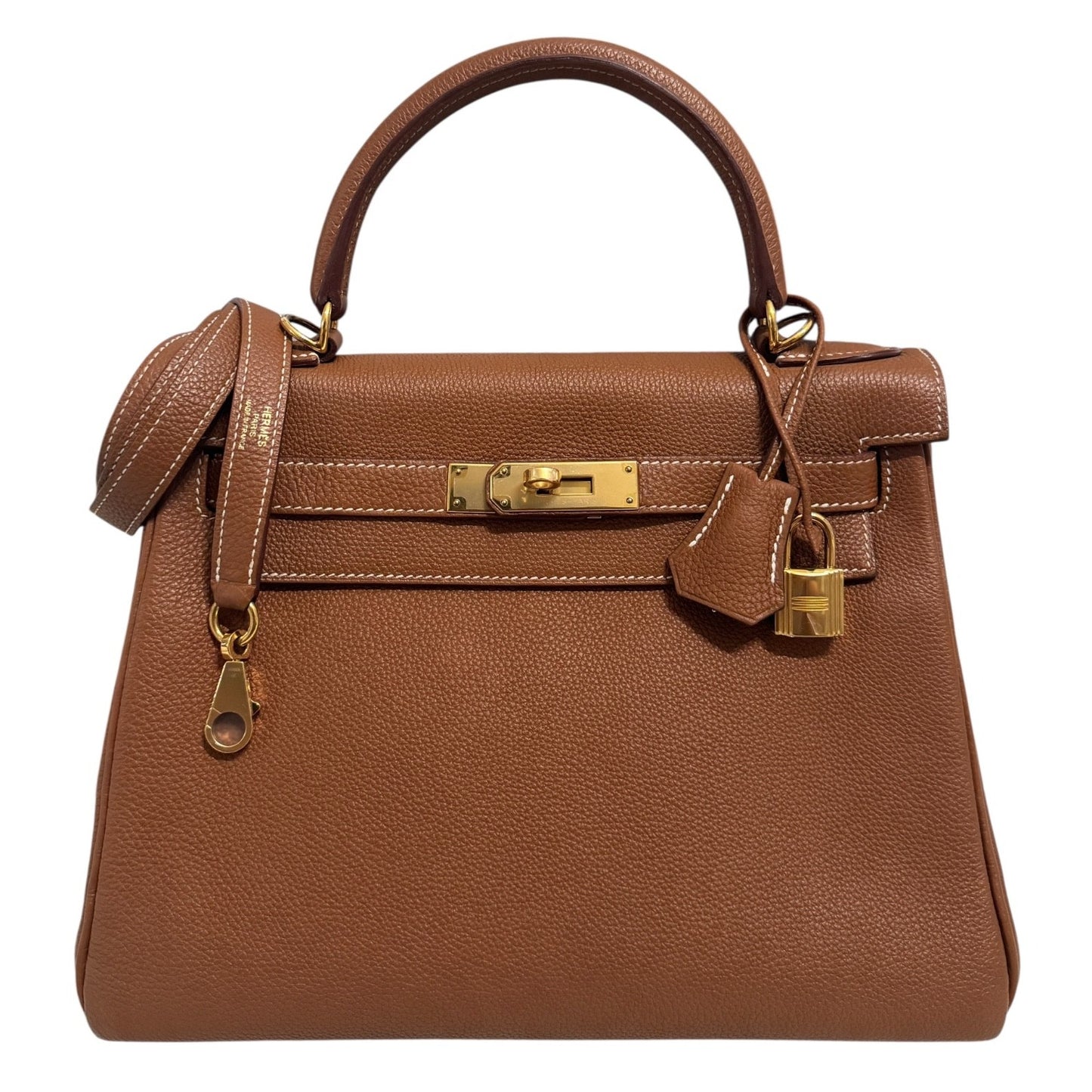 Hermes Kelly 28 Gold Tan Togo Leather Gold Hardware RARE