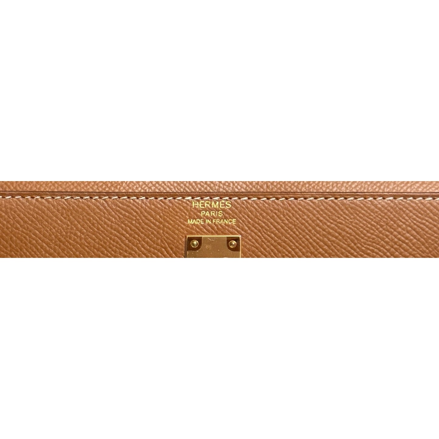Hermes Kelly 25 Sellier Gold Tan Epsom Leather Gold Hardware