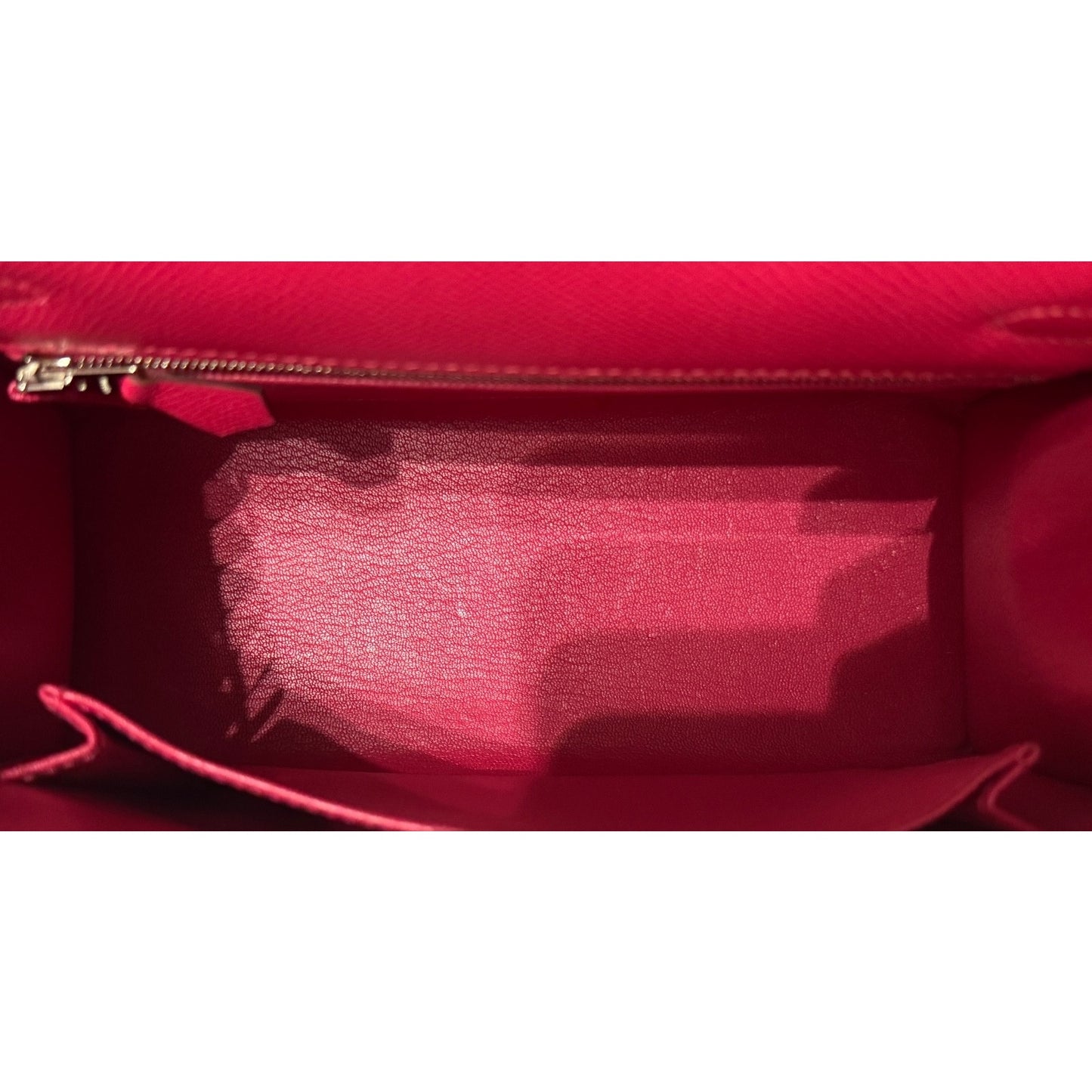 Hermes Kelly 25 Sellier Rose Extreme Pink Epsom Leather Palladium RARE