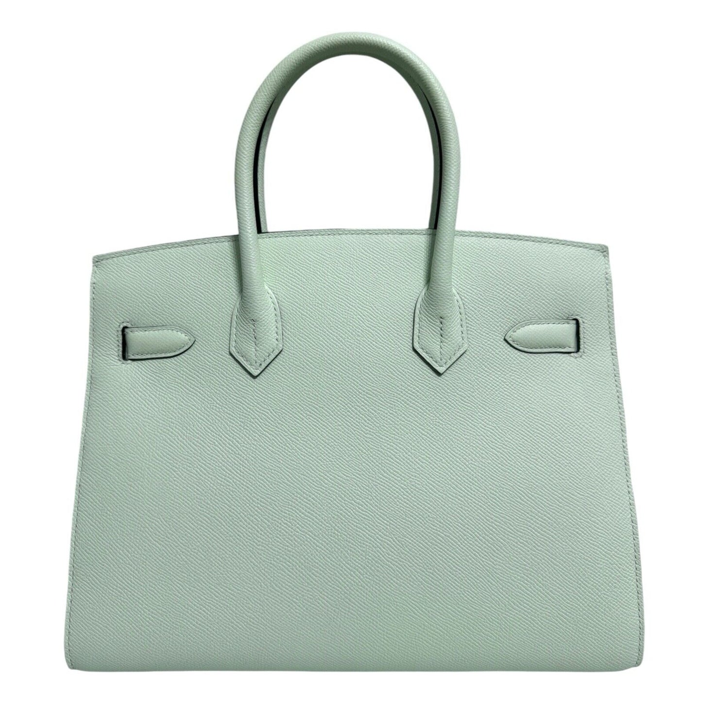 Hermes Birkin 30 Sellier Vert Fizz Green Epsom Leather Palladium Hardware NEW