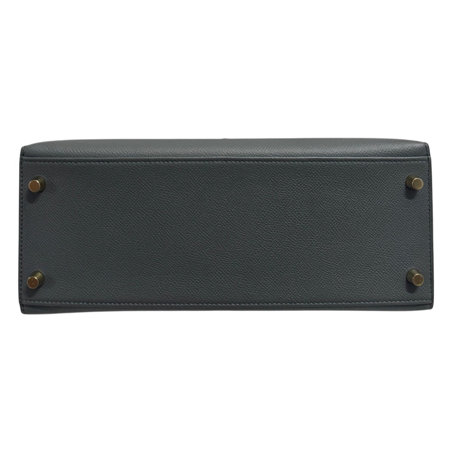 Hermes Kelly 28 Sellier Vert Amande Gray Green Epsom Leather Gold Hardware RARE