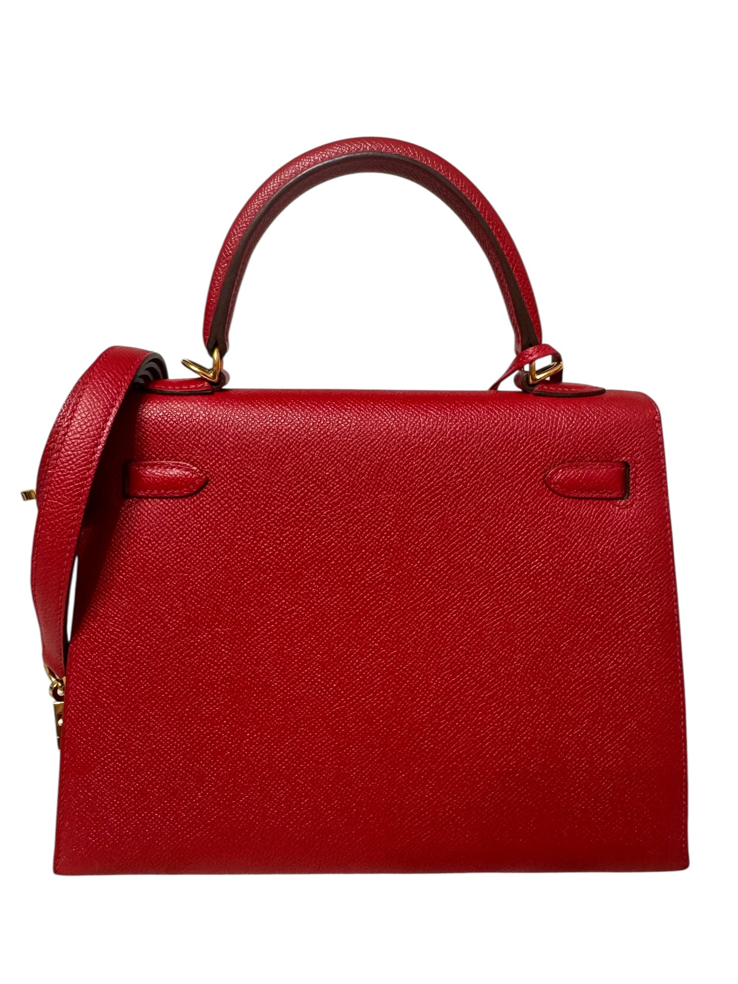 Hermes Kelly 25 Rouge CasaQue gold hardware