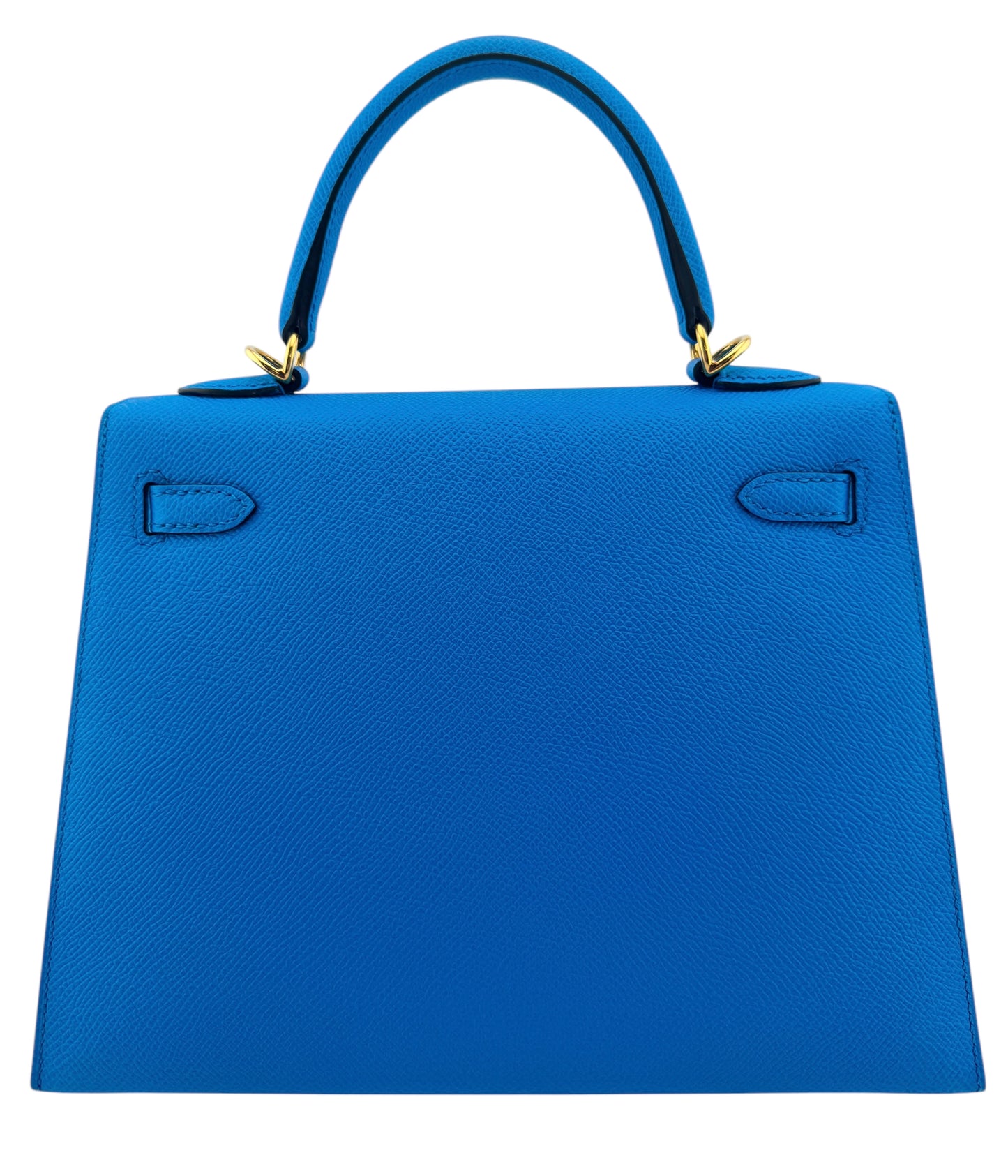 Hermes Kelly 25 Sellier Blue Frida Epsom Leather Gold Hardware