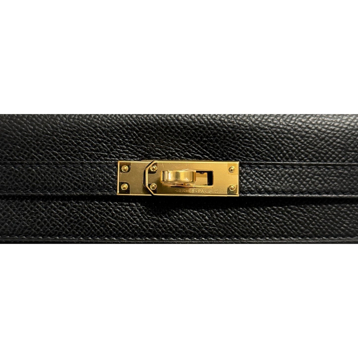 Hermes Kelly 25 Sellier Black Noir Epsom Leather Gold Hardware