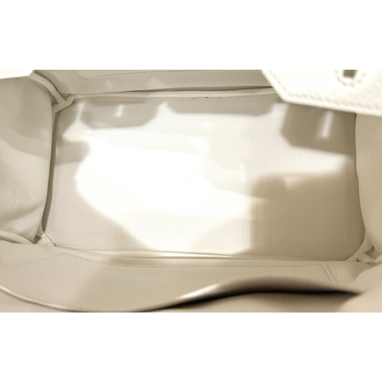 Hermes Birkin 30 White Blanc Leather Gold Hardware Handbag RARE