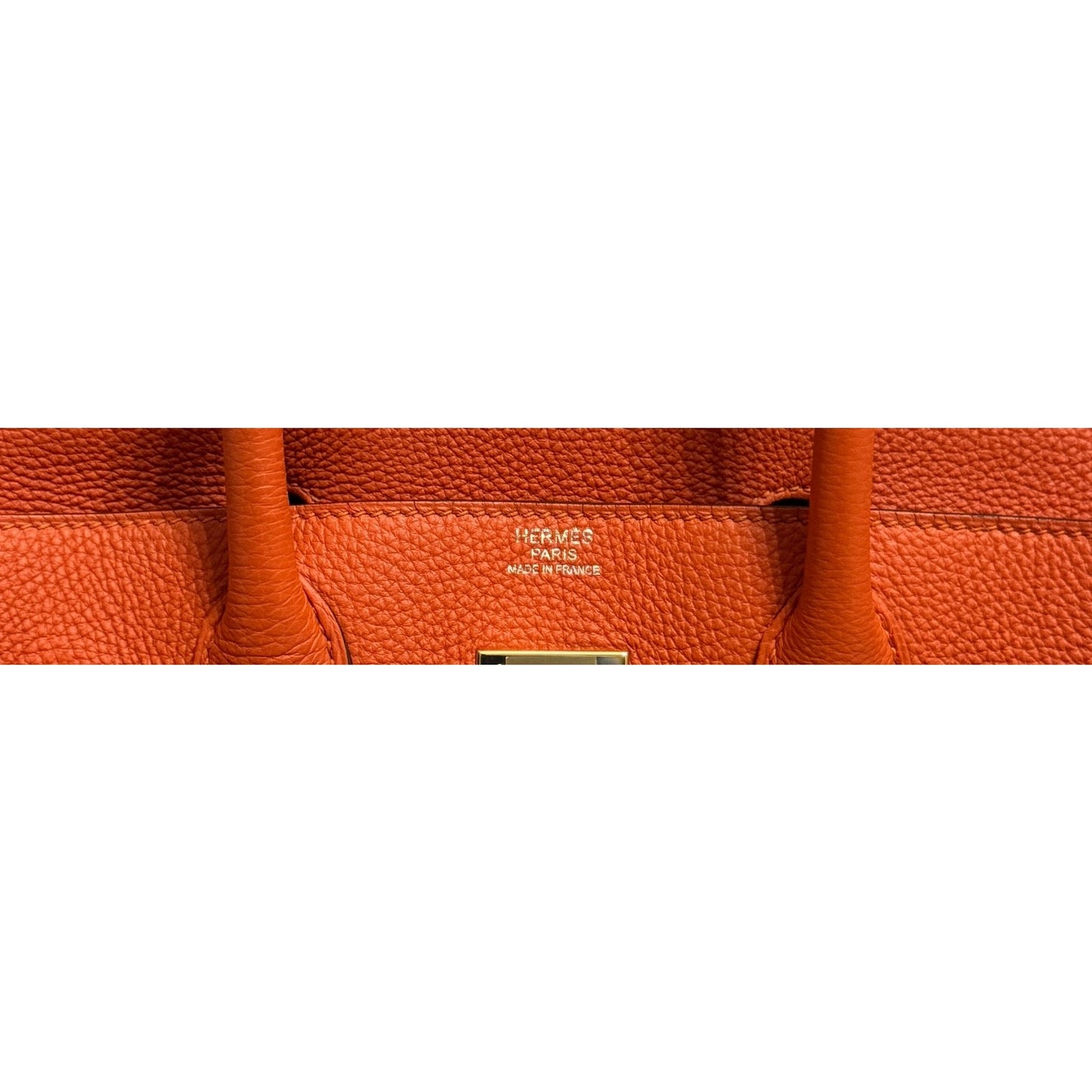 Hermes Birkin 30 Feu Orange Leather Gold Hardware RARE