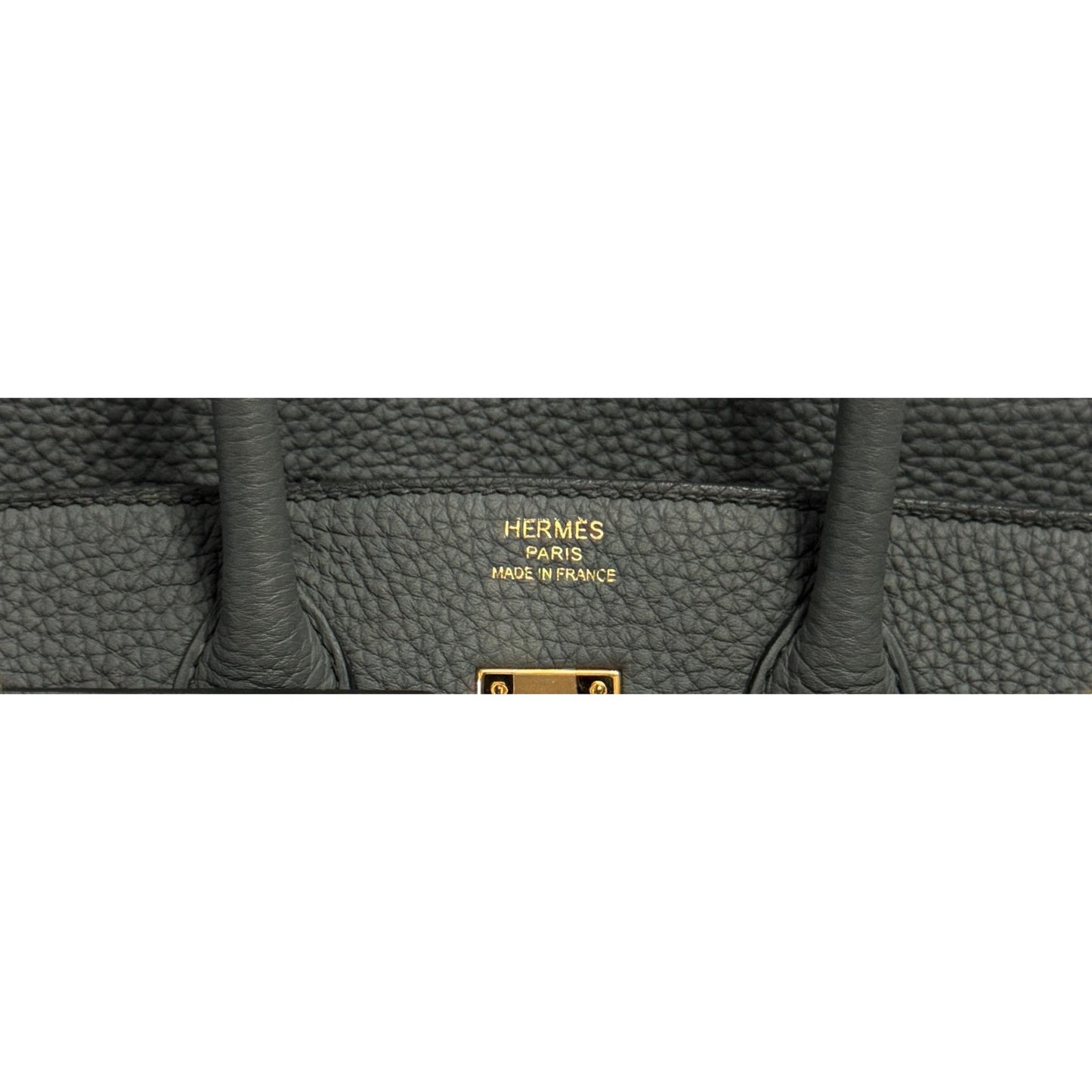Hermes Birkin 25 Vert Amande Green Gray Togo Leather Gold Hardware Handbag