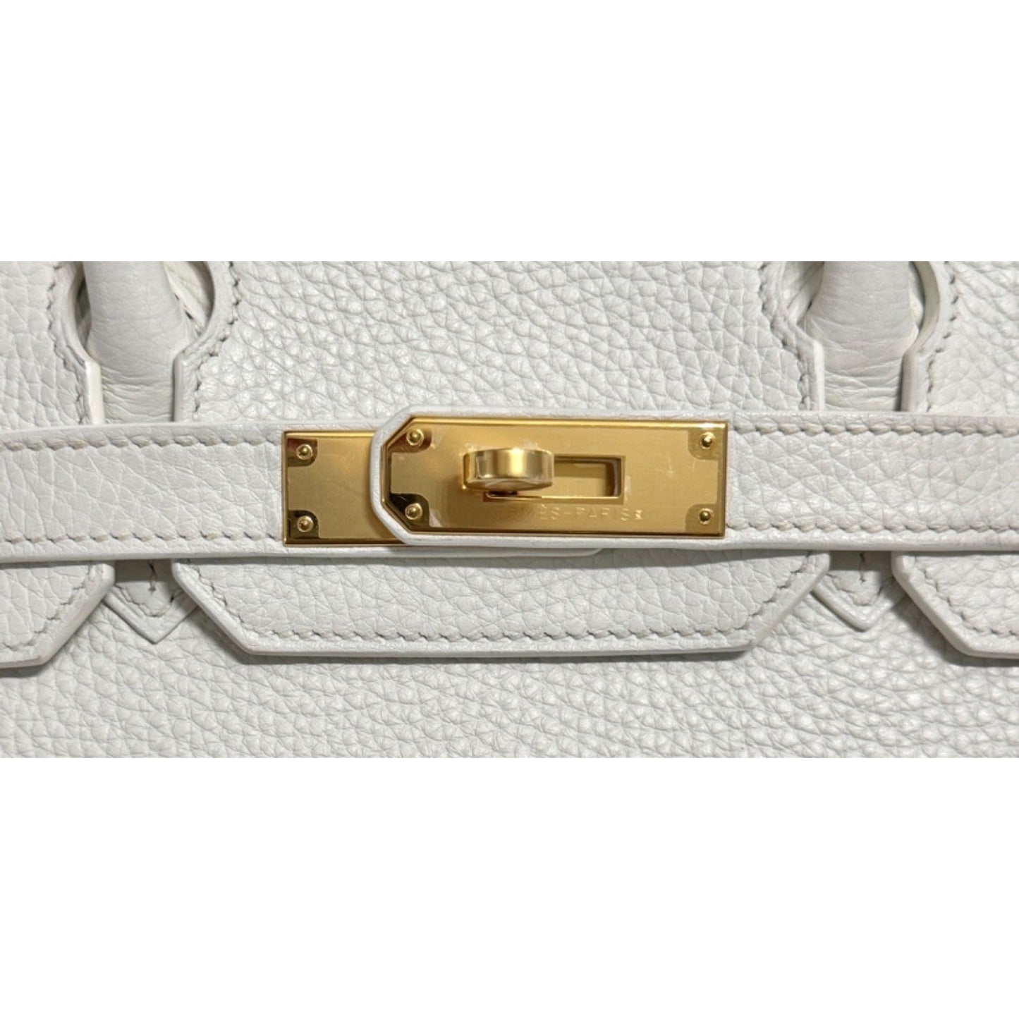 Hermes Birkin 30 White Blanc Leather Gold Hardware RARE