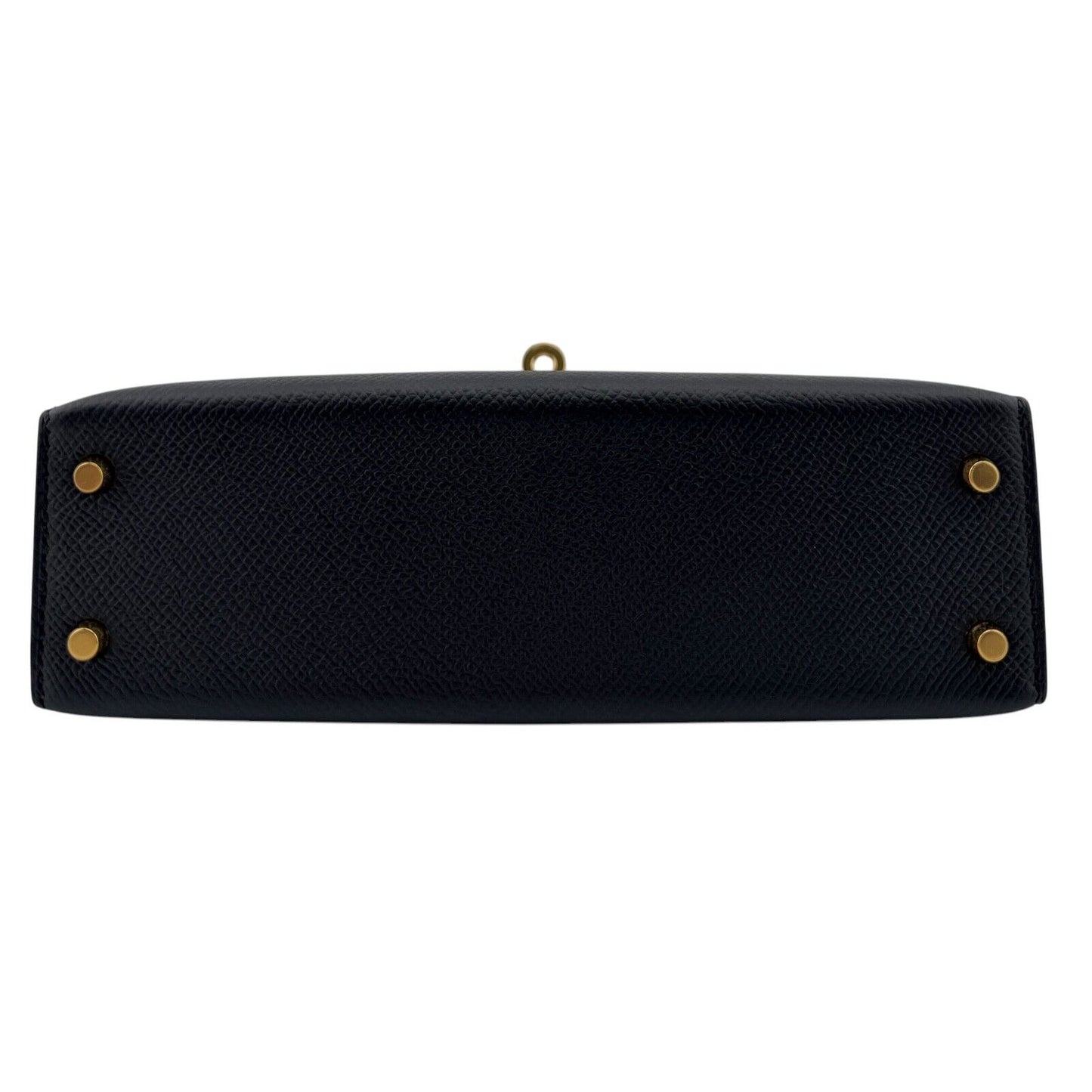 Hermes Kelly 25 Sellier Special Order Black Noir Epsom Gold Hardware