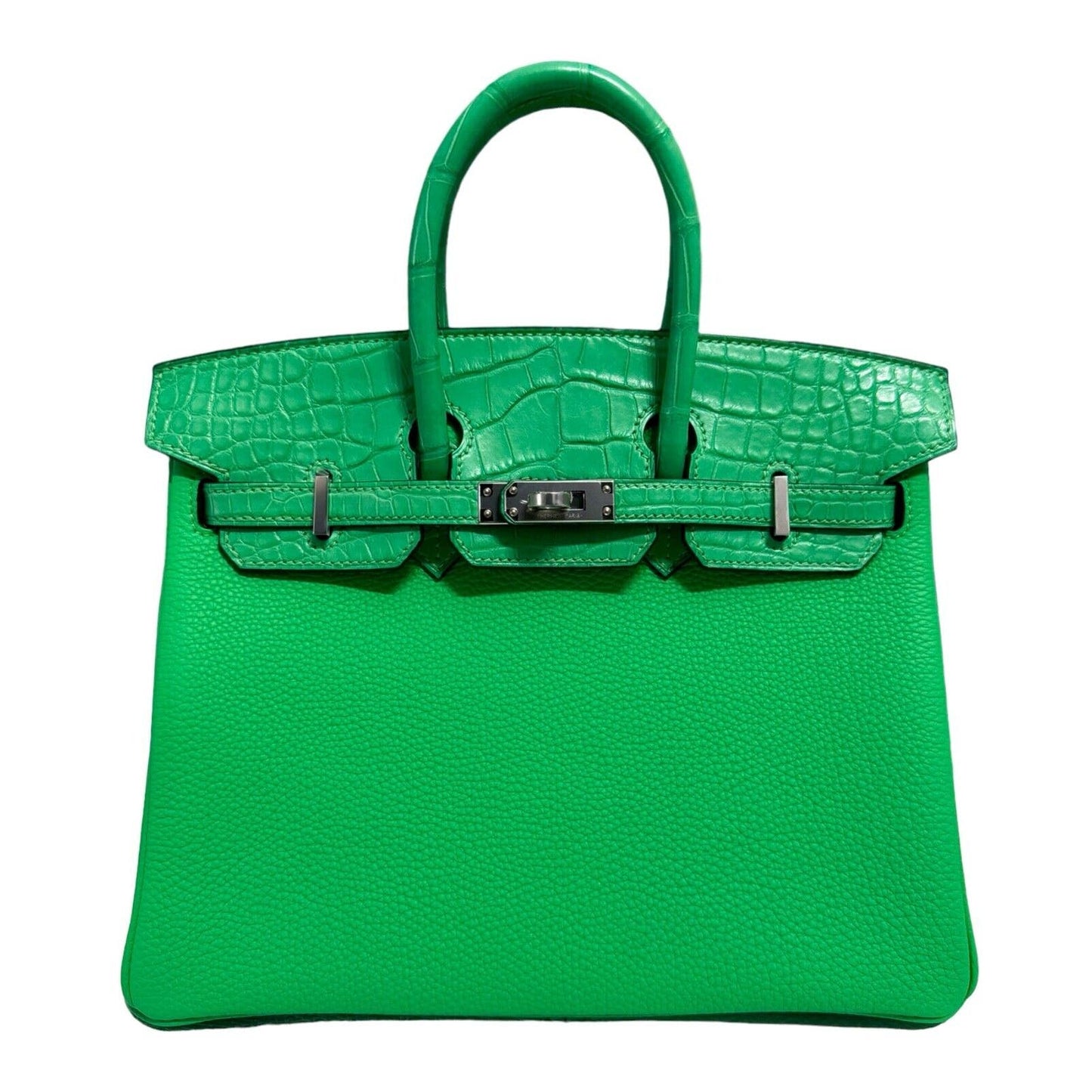 Hermes Birkin 25 Touch Vert Comics Green Togo and Alligator Palladium HWR 2023